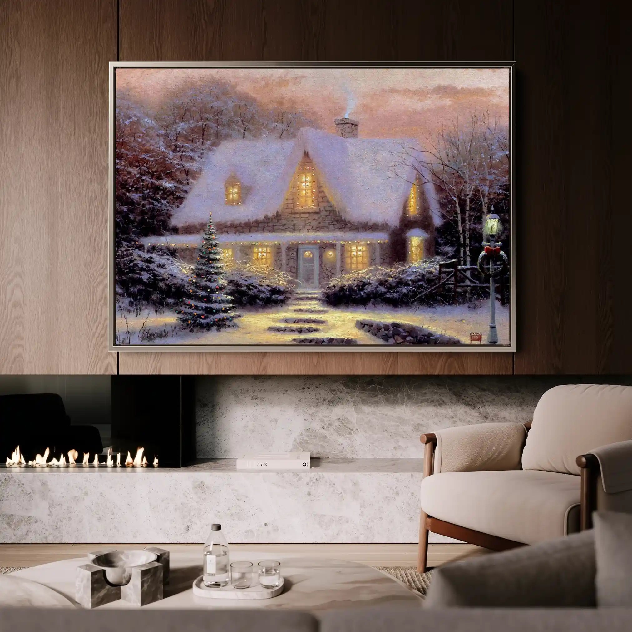 Landscape 075 Canvas Art 90 x 60 cm / Stretched on hidden frame