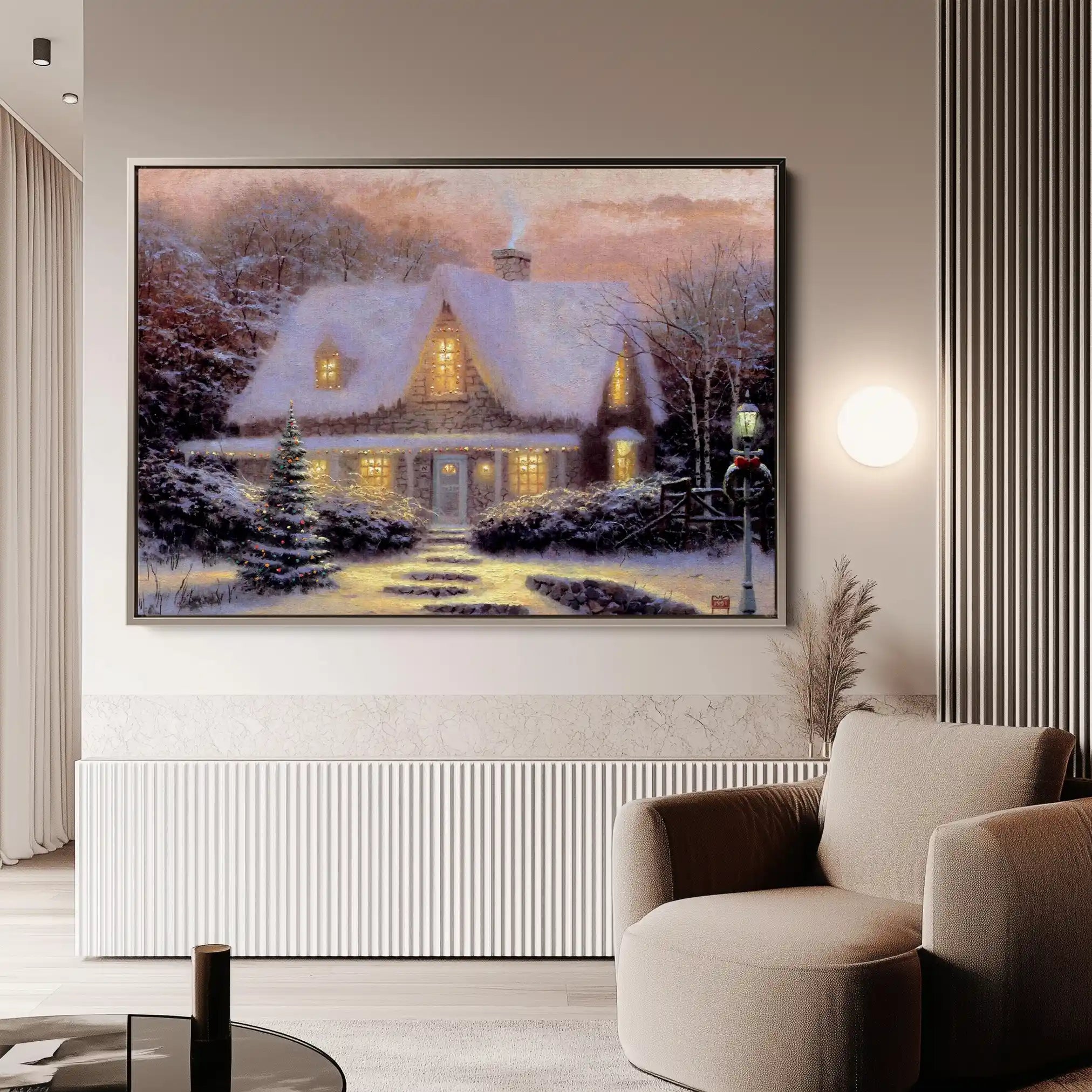 Landscape 075 Canvas Art 90 x 60 cm / Stretched on hidden frame