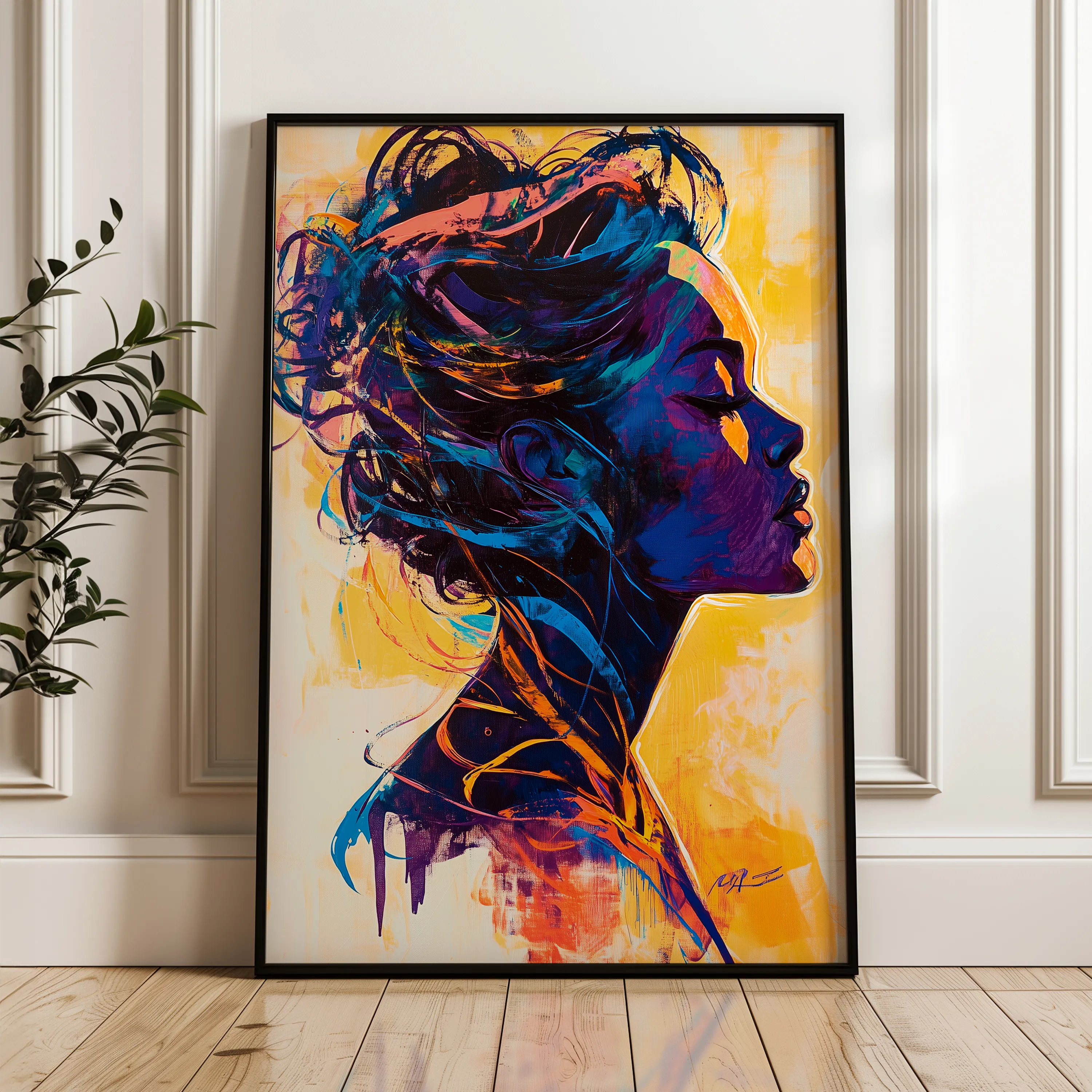 Portrait Canvas Wall Art WAD075-P 90 x 60 cm / Stretched on hidden frame