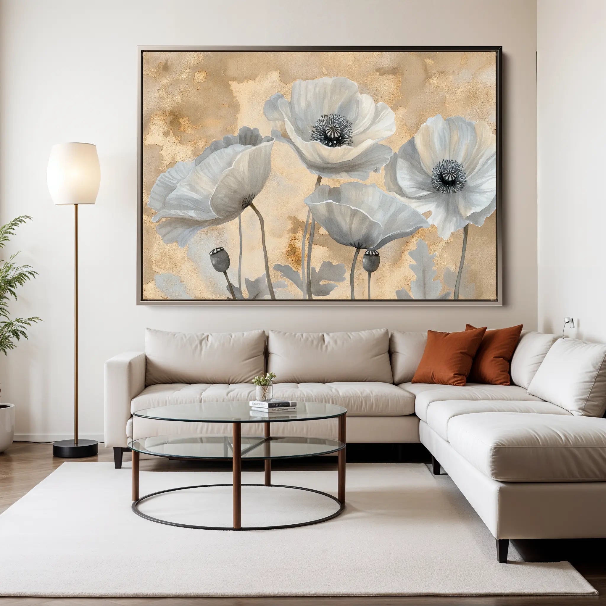 Floral Canvas Wall Art WAD076-F 90 x 60 cm / Stretched on hidden frame