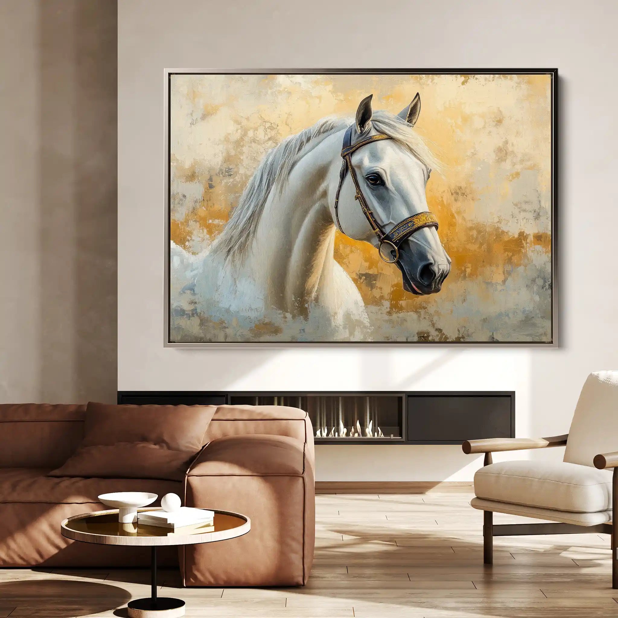Horses 076 Canvas Art 90 x 60 cm / Stretched on hidden frame