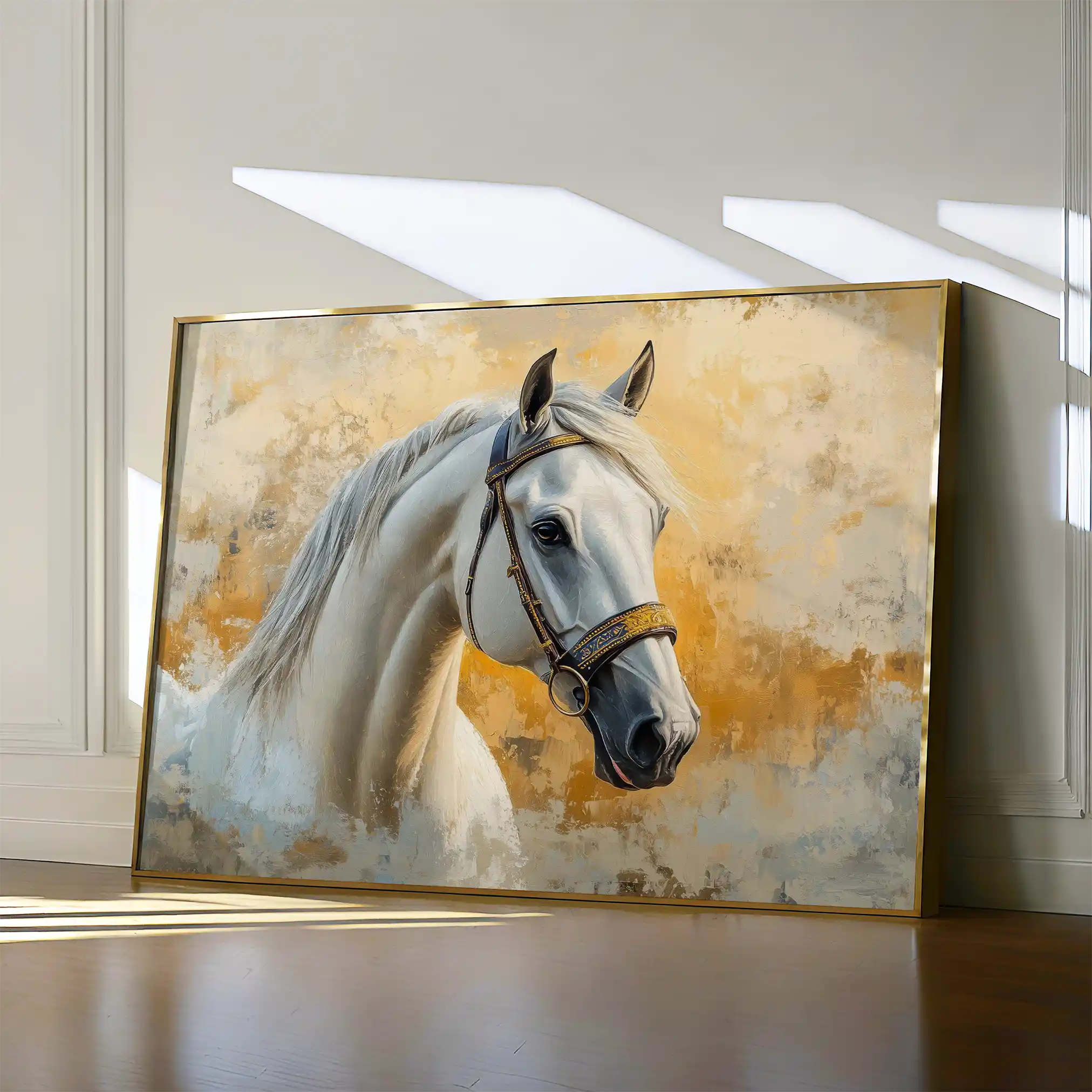 Horses 076 Canvas Art 90 x 60 cm / Stretched on hidden frame