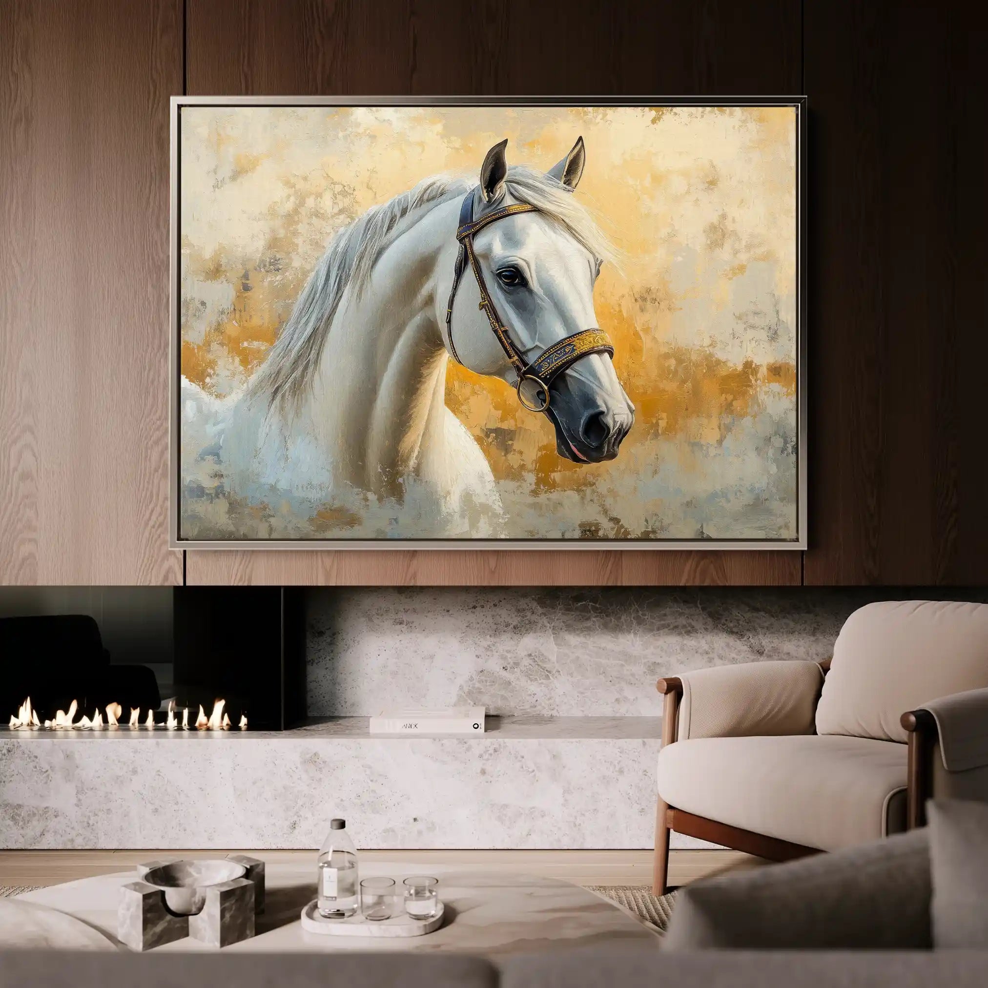 Horses 076 Canvas Art 90 x 60 cm / Stretched on hidden frame