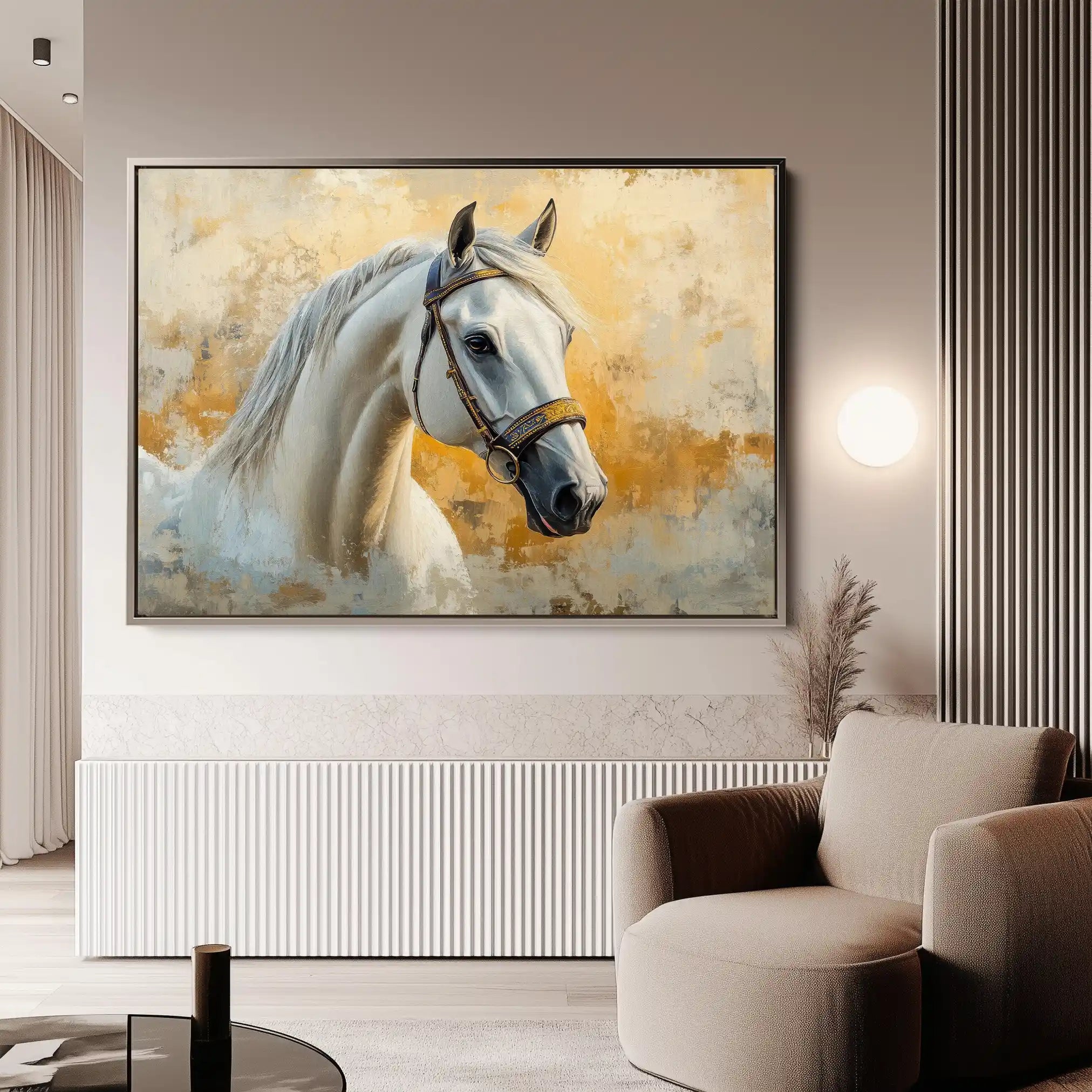 Horses 076 Canvas Art 90 x 60 cm / Stretched on hidden frame