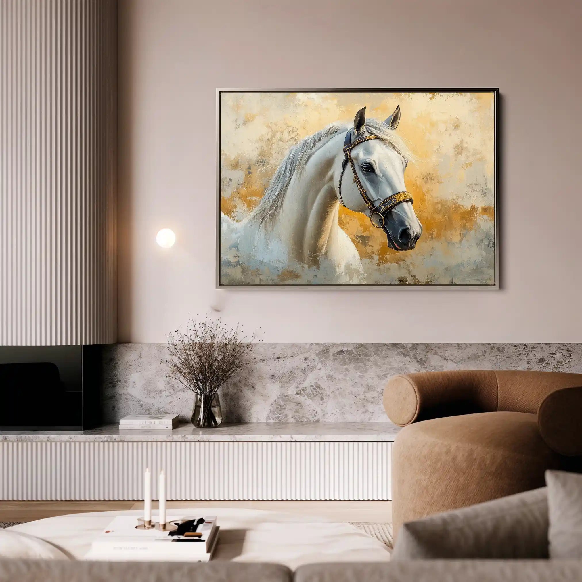 Horses 076 Canvas Art 90 x 60 cm / Stretched on hidden frame