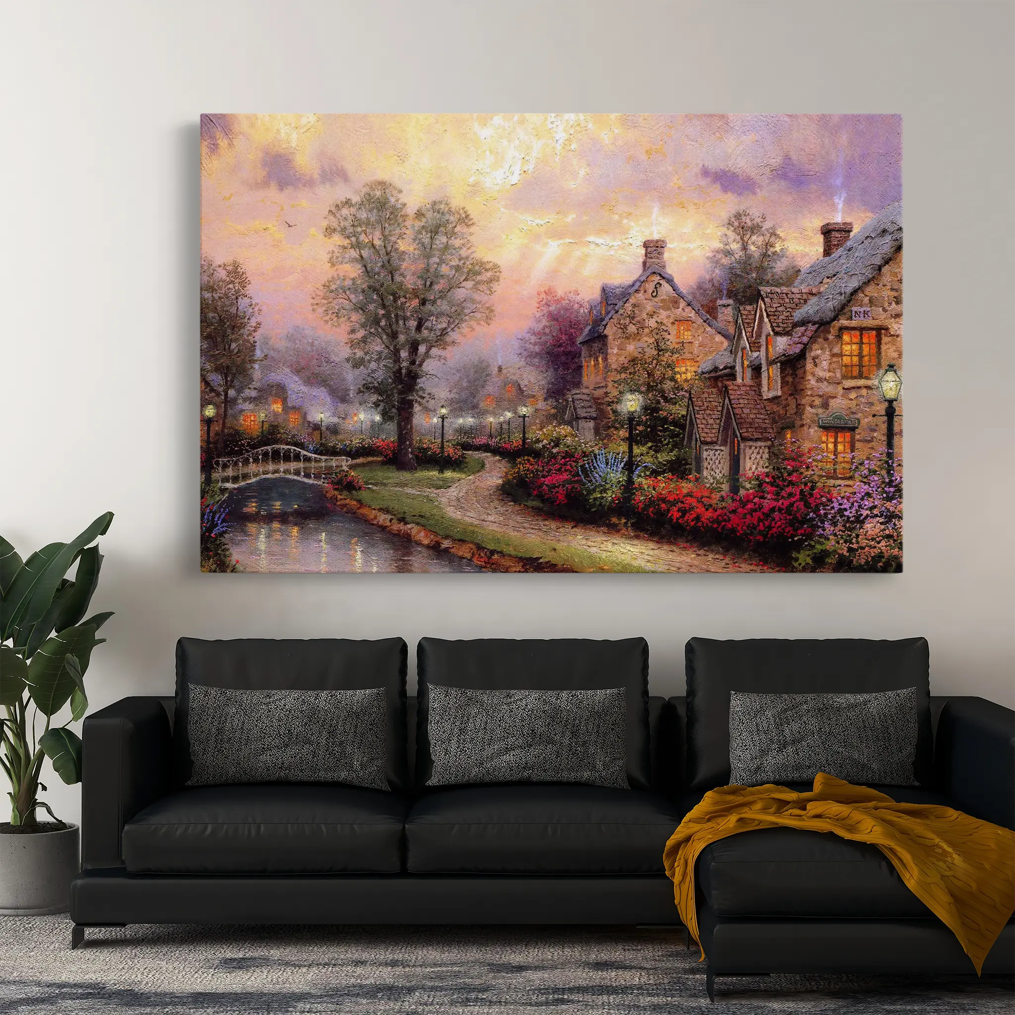 Landscape Canvas Wall Art WAD076-L 90 x 60 cm / Stretched on hidden frame