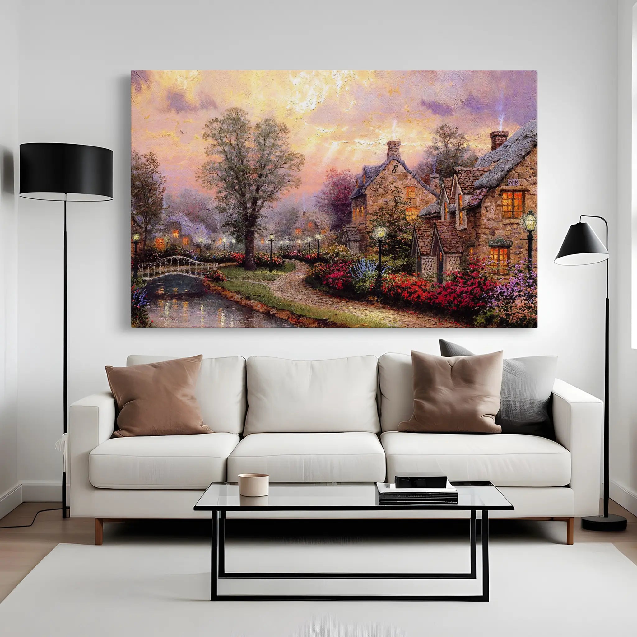 Landscape Canvas Wall Art WAD076-L 90 x 60 cm / Stretched on hidden frame