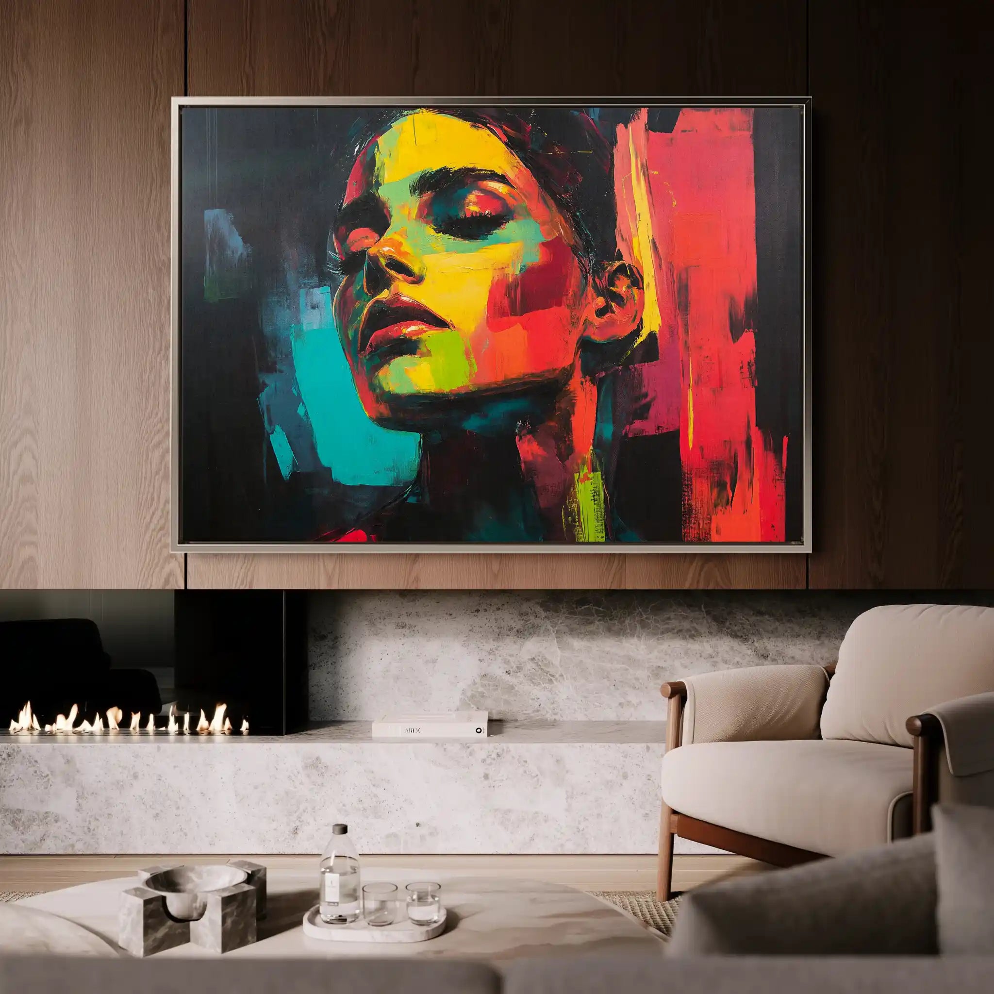 Portrait 076 Canvas Art 90 x 60 cm / Stretched on hidden frame