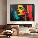 Portrait 076 Canvas Art 90 x 60 cm / Stretched on hidden frame