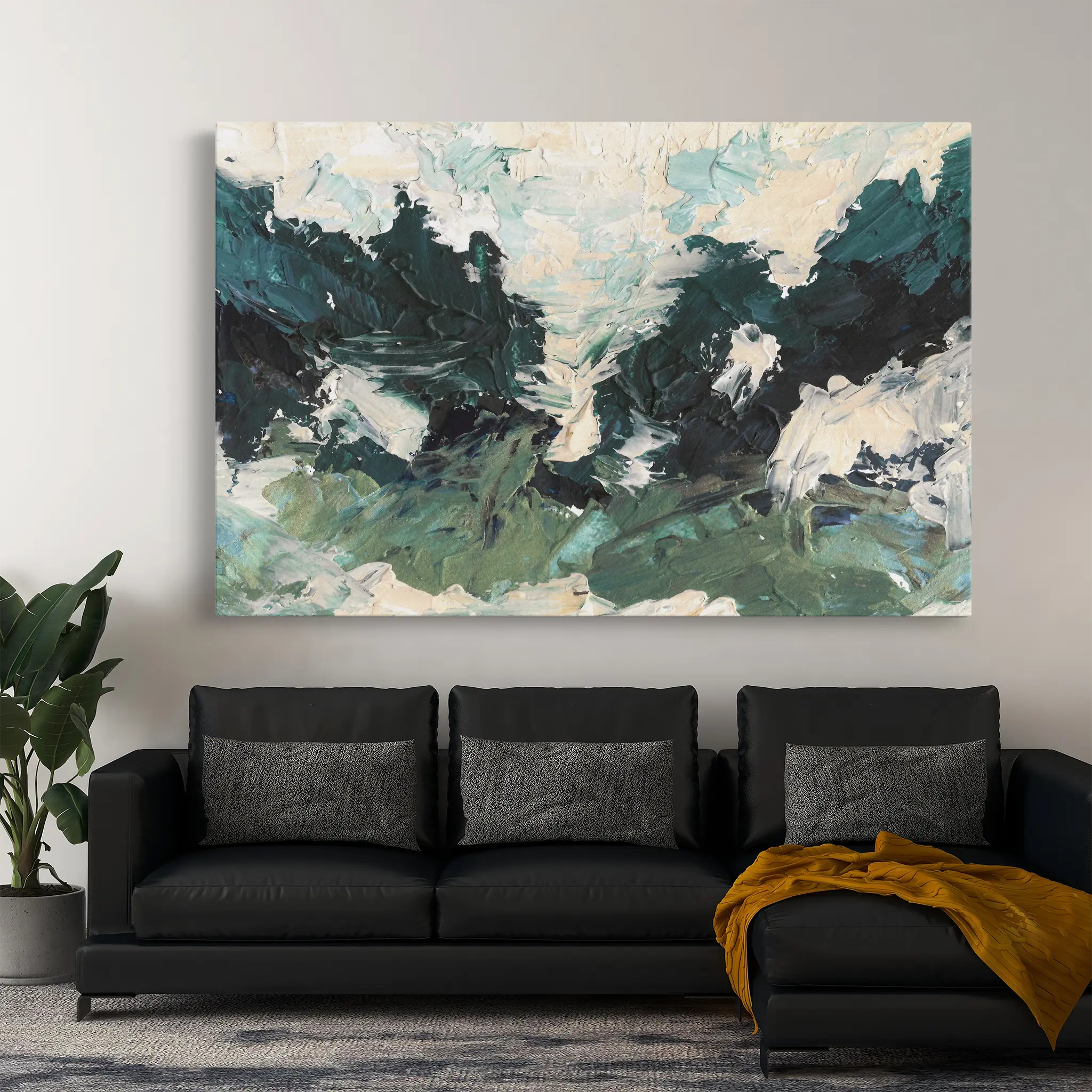 Abstract Canvas Wall Art WAD077-A 90 x 60 cm / Stretched on hidden frame