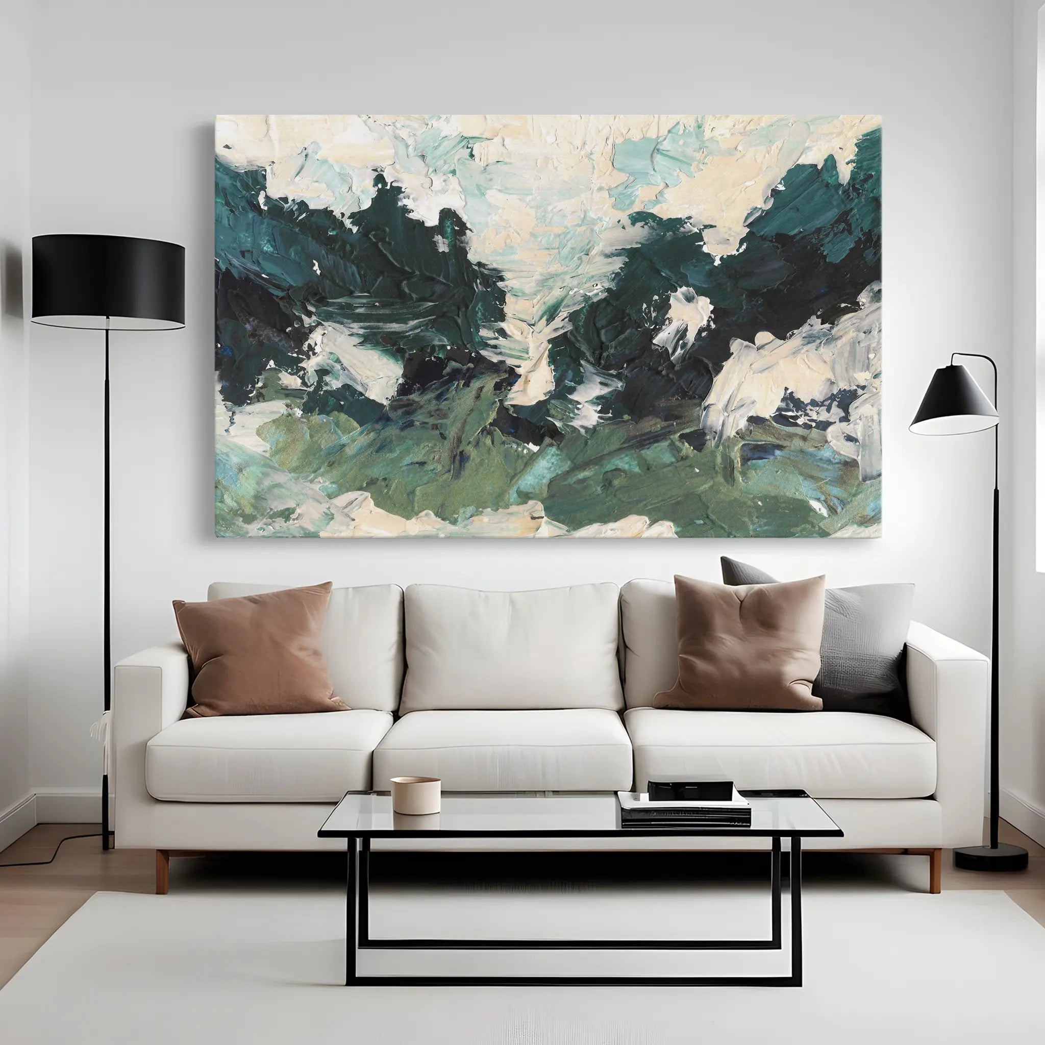 Abstract Canvas Wall Art WAD077-A 90 x 60 cm / Stretched on hidden frame