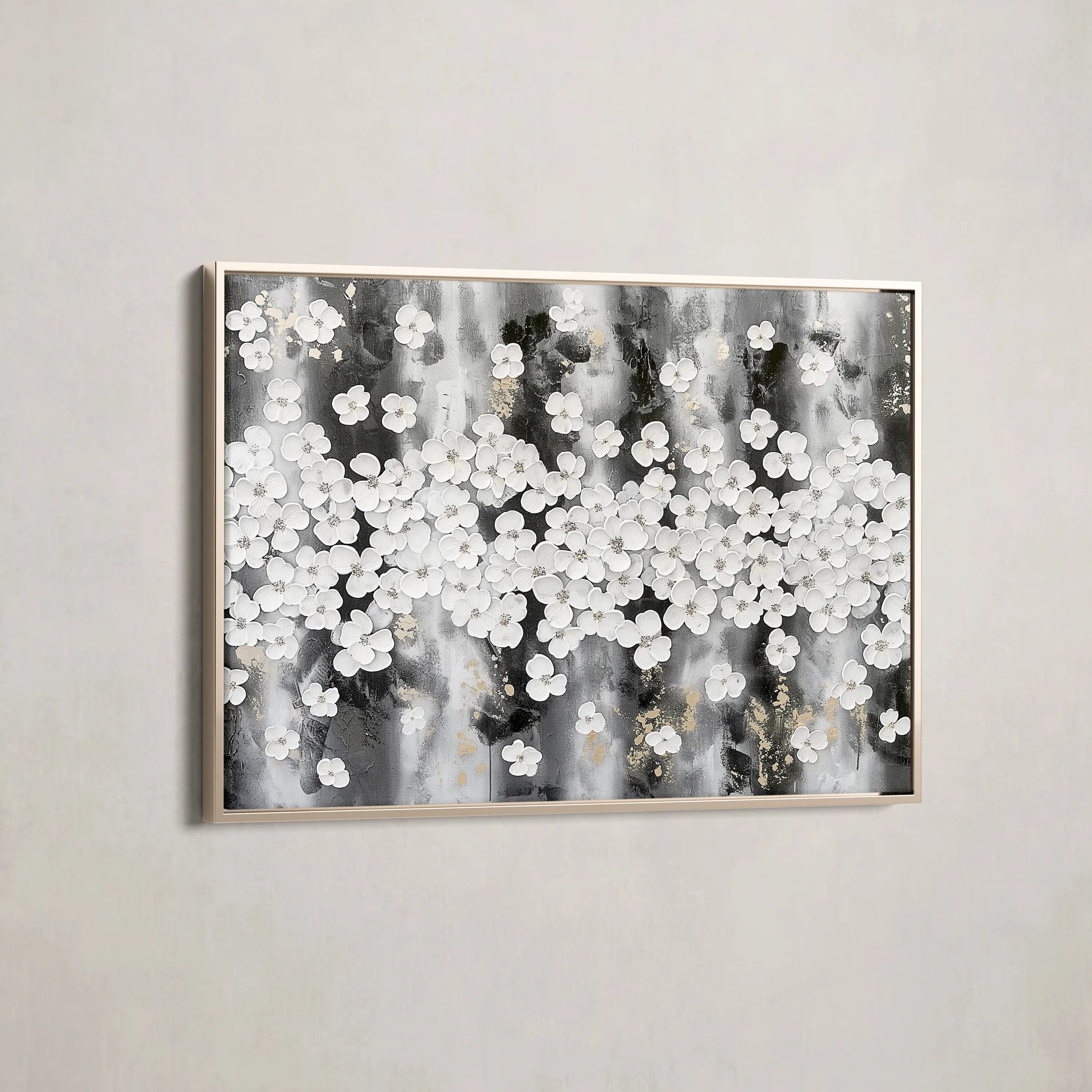 Floral Canvas Wall Art WAD077-F 90 x 60 cm / Stretched on hidden frame