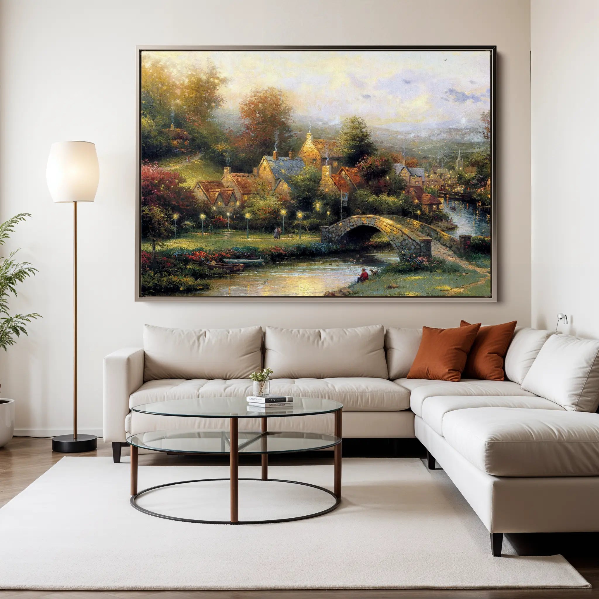 Landscape Canvas Wall Art WAD077-L 90 x 60 cm / Stretched on hidden frame