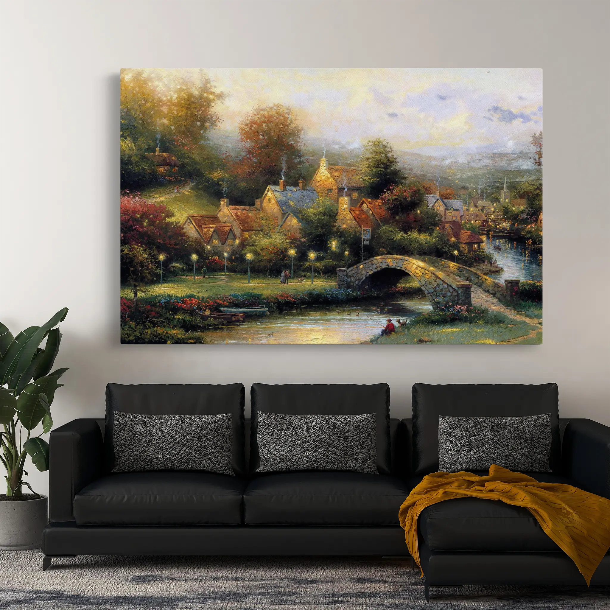 Landscape Canvas Wall Art WAD077-L 90 x 60 cm / Stretched on hidden frame