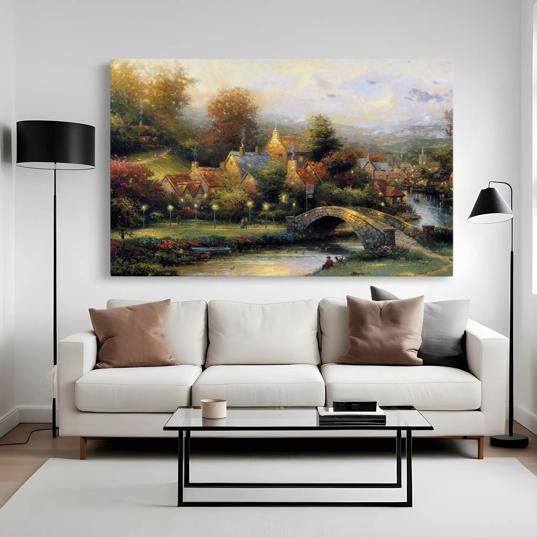 Landscape Canvas Wall Art WAD077-L 90 x 60 cm / Stretched on hidden frame