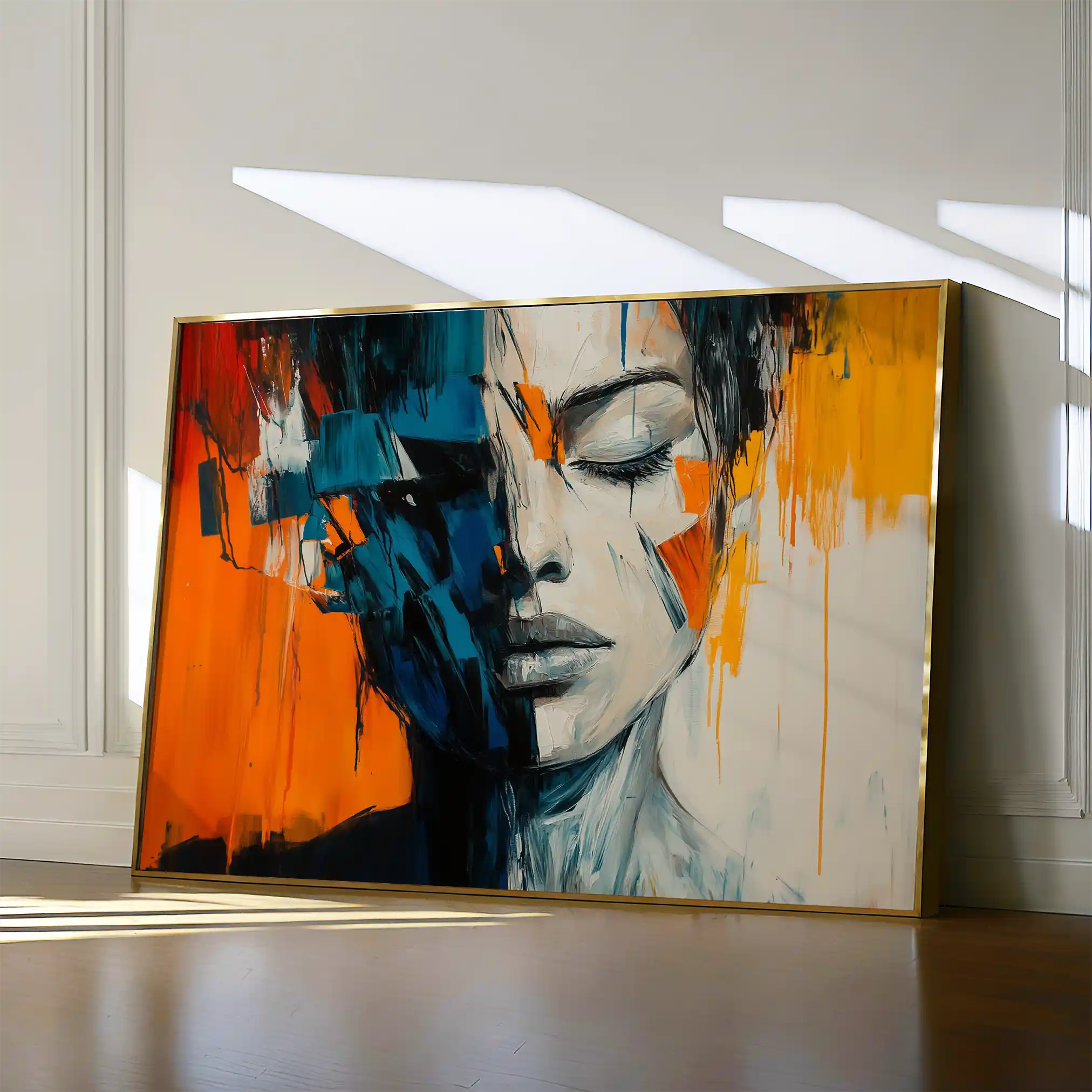 Portrait 077 Canvas Art 90 x 60 cm / Stretched on hidden frame