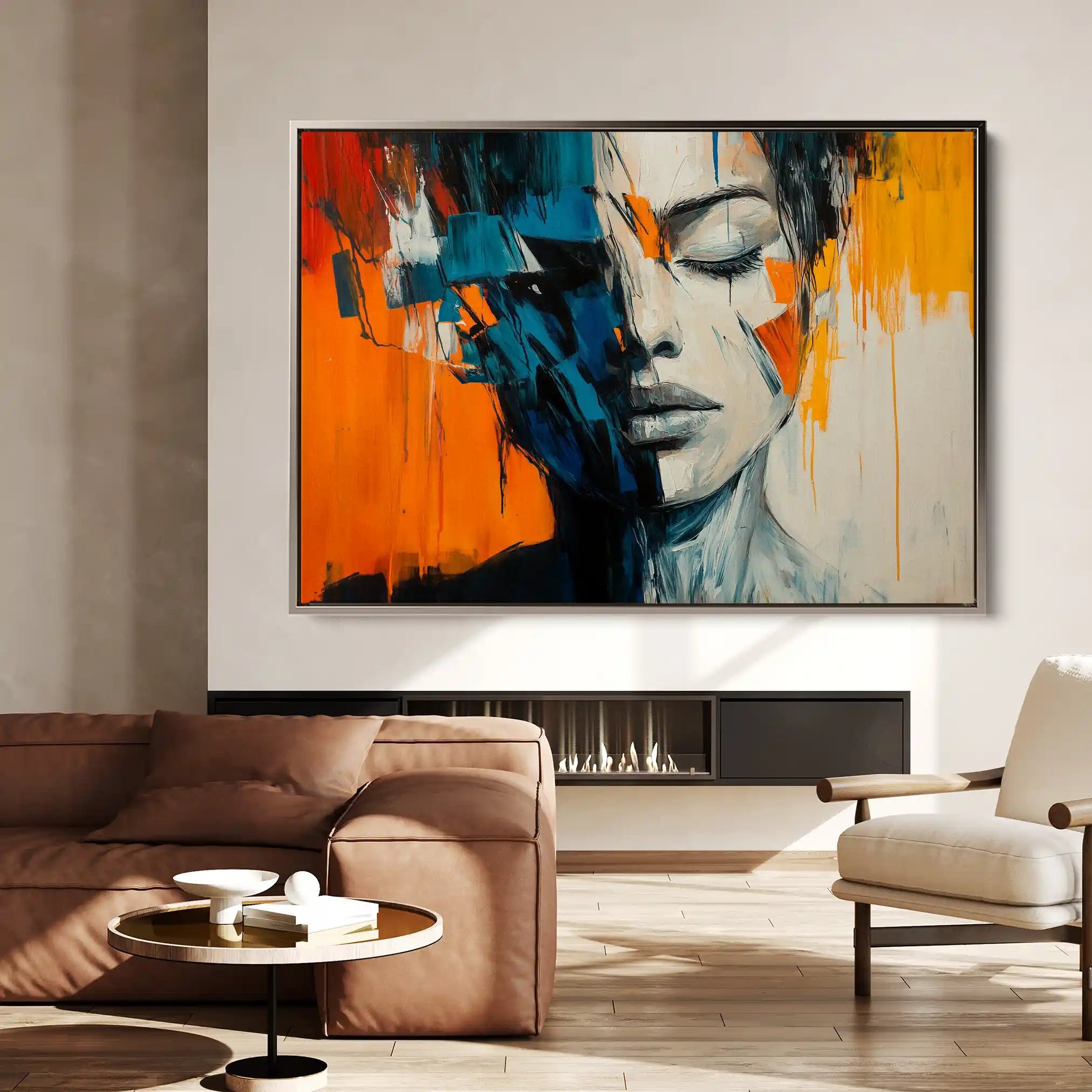 Portrait 077 Canvas Art 90 x 60 cm / Stretched on hidden frame