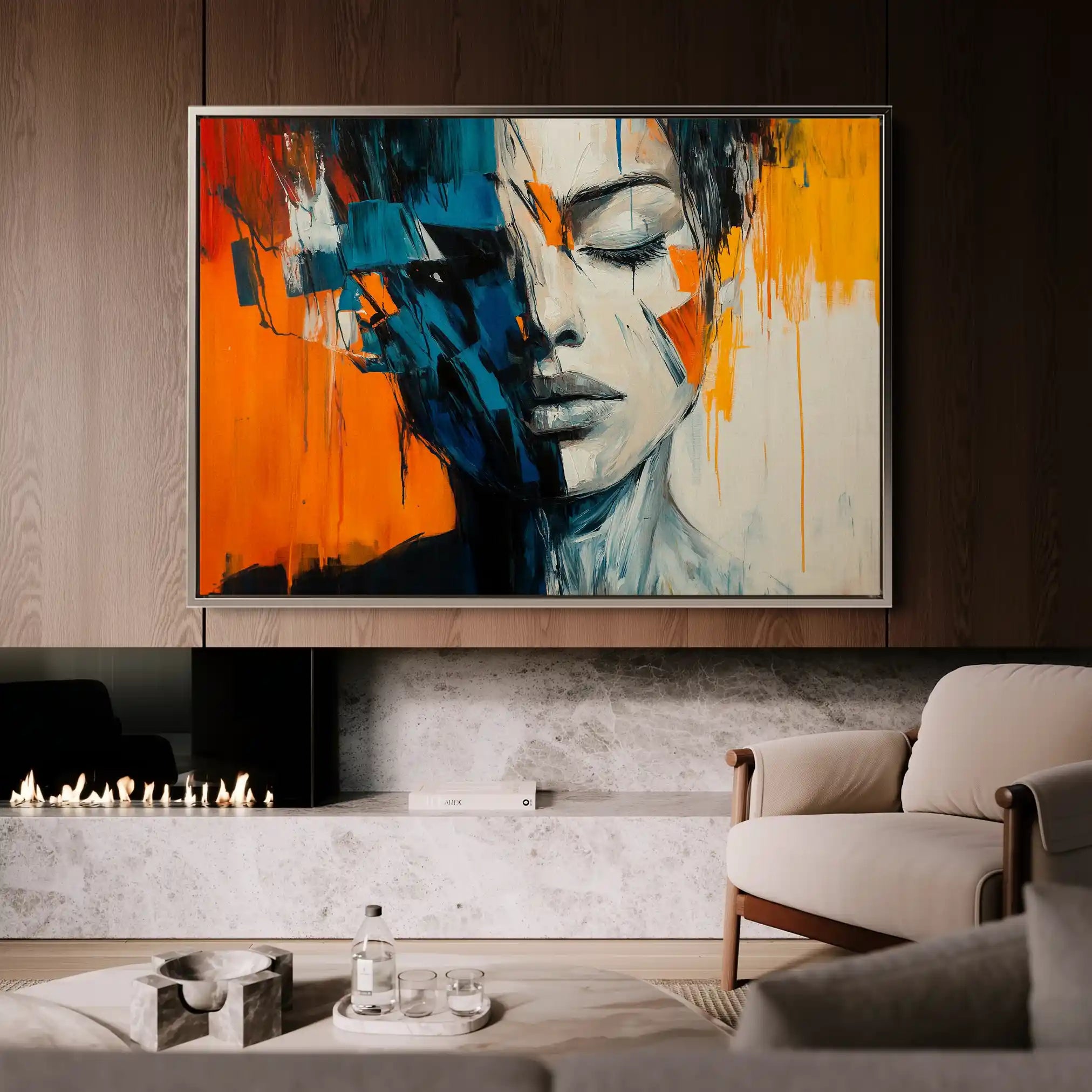 Portrait 077 Canvas Art 90 x 60 cm / Stretched on hidden frame