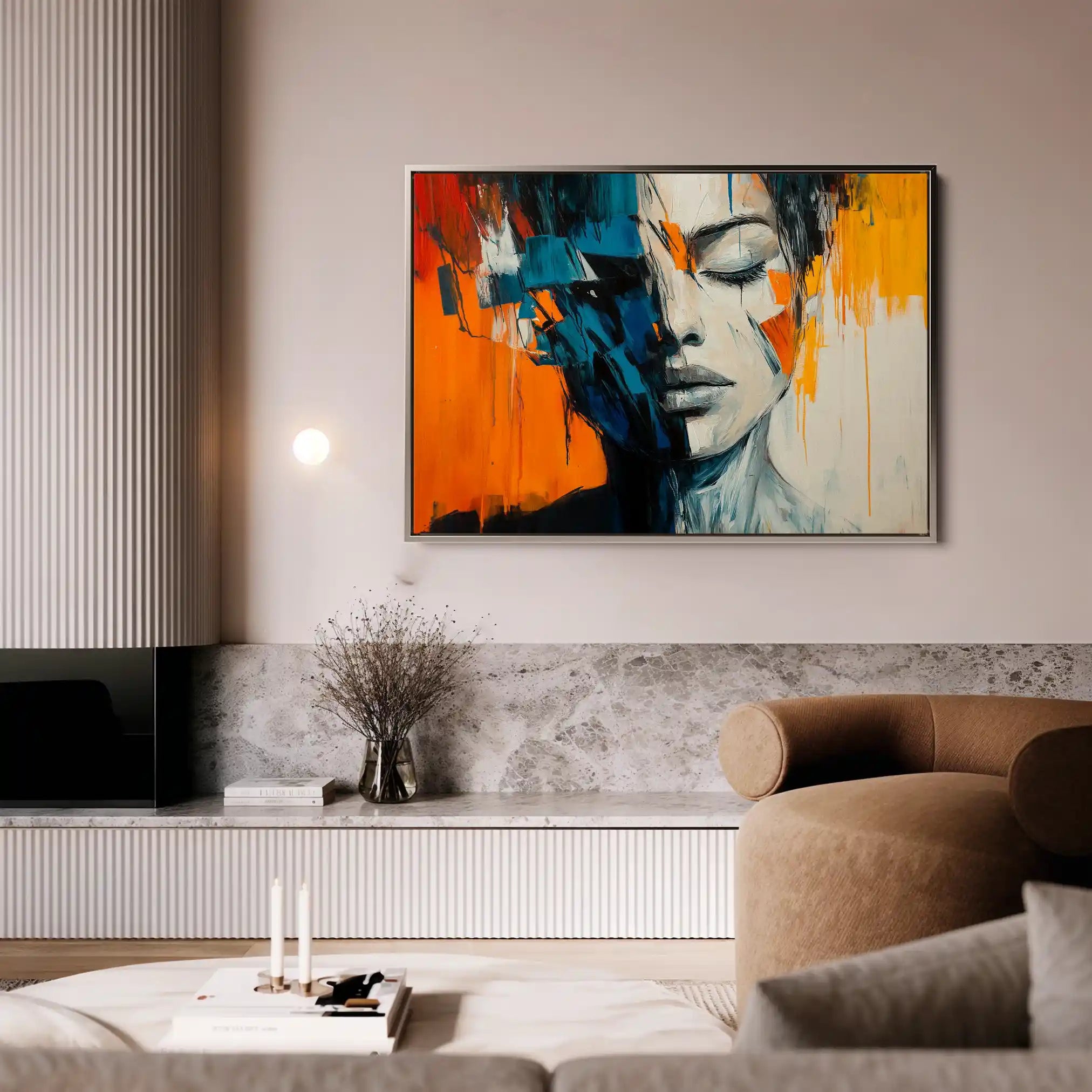 Portrait 077 Canvas Art 90 x 60 cm / Stretched on hidden frame