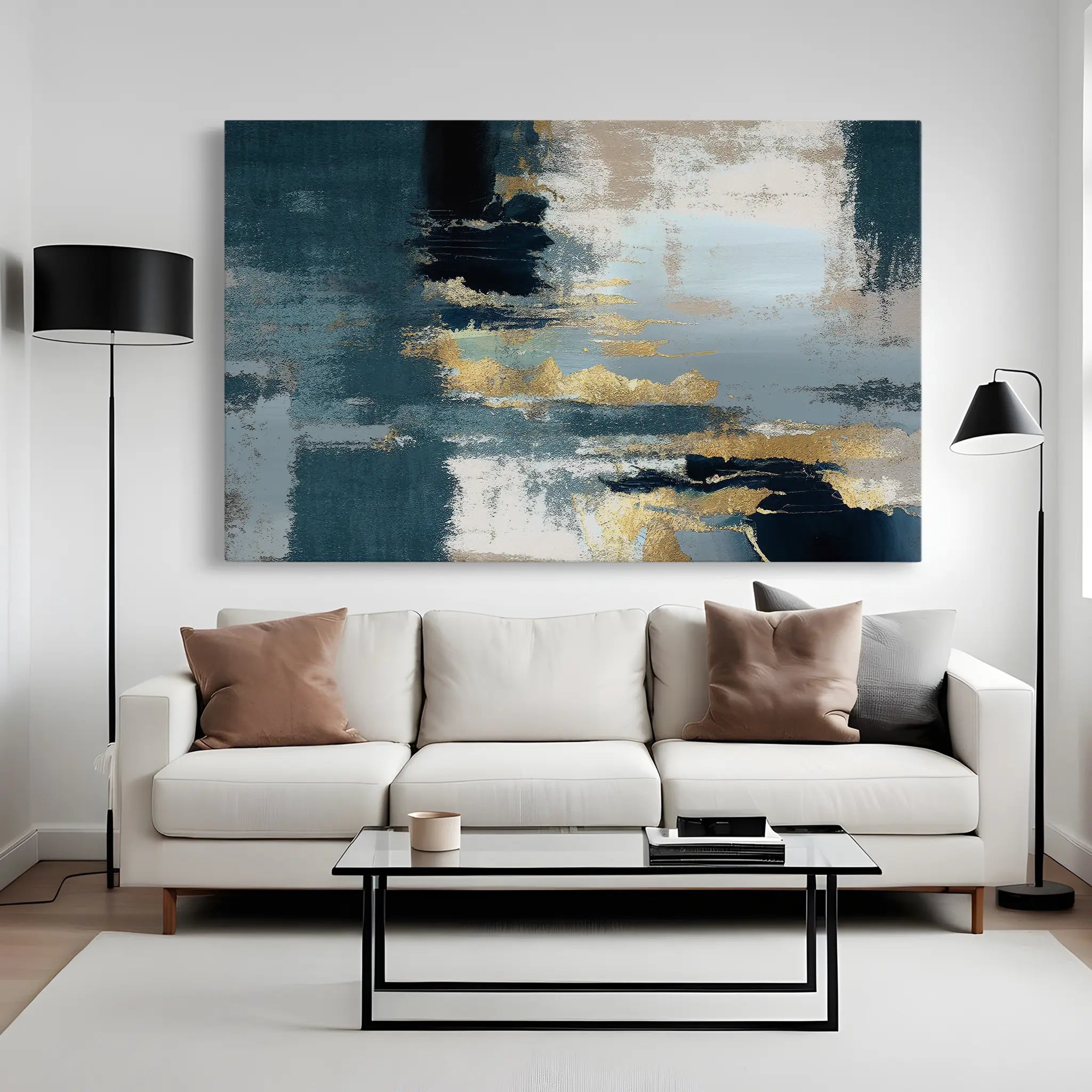 Abstract Canvas Wall Art WAD078-A 90 x 60 cm / Stretched on hidden frame