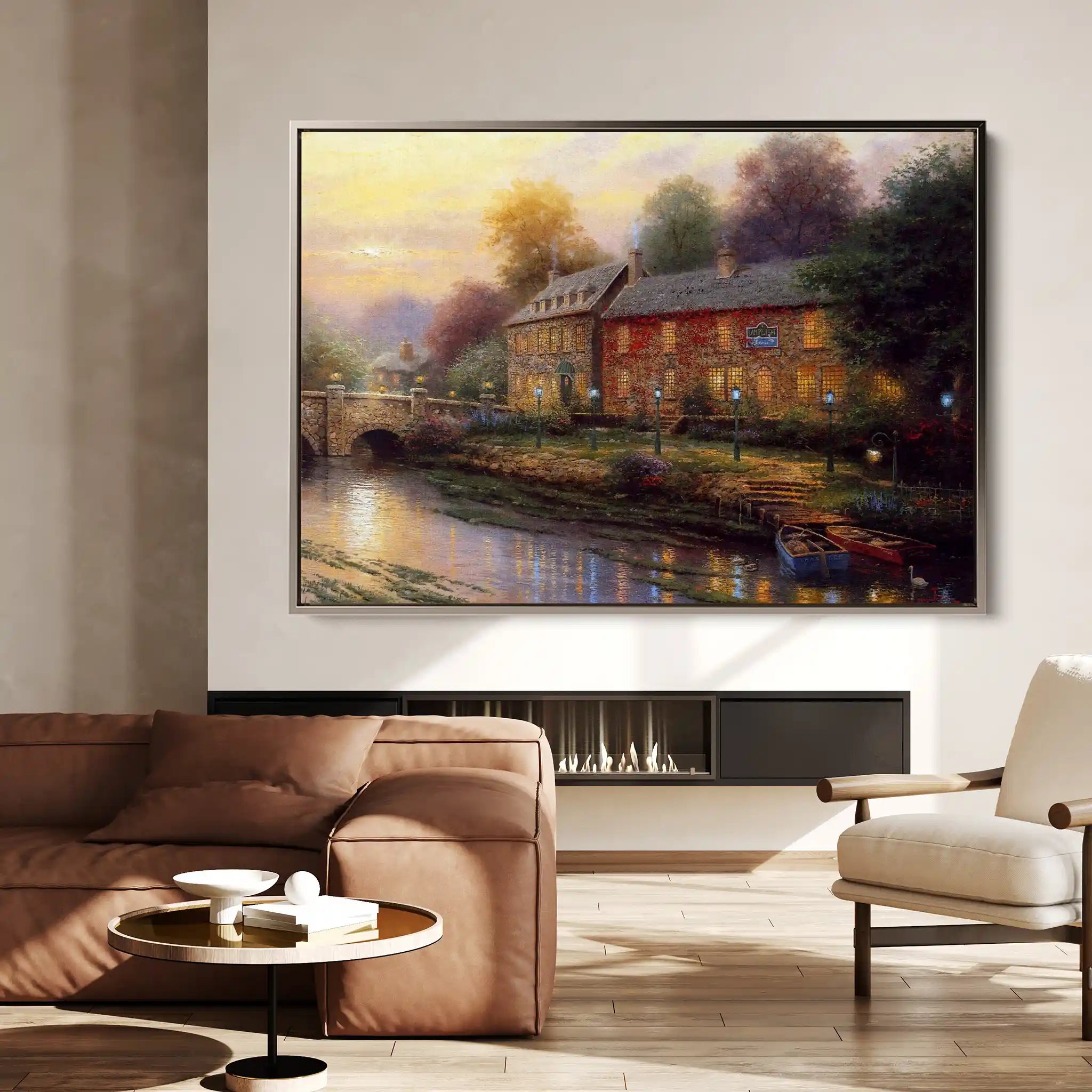 Landscape 078 Canvas Art 90 x 60 cm / Stretched on hidden frame