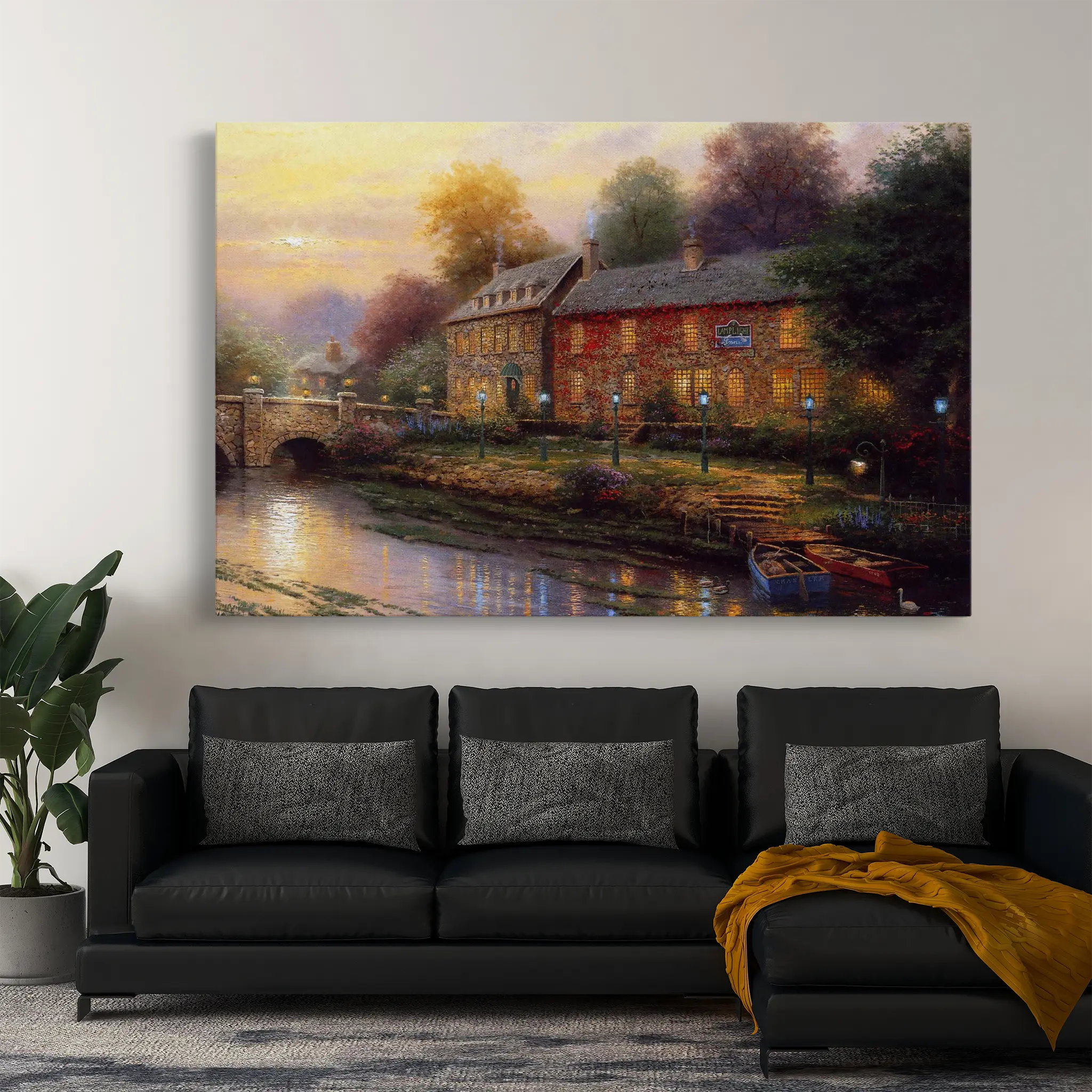 Landscape Canvas Wall Art WAD078-L 90 x 60 cm / Stretched on hidden frame