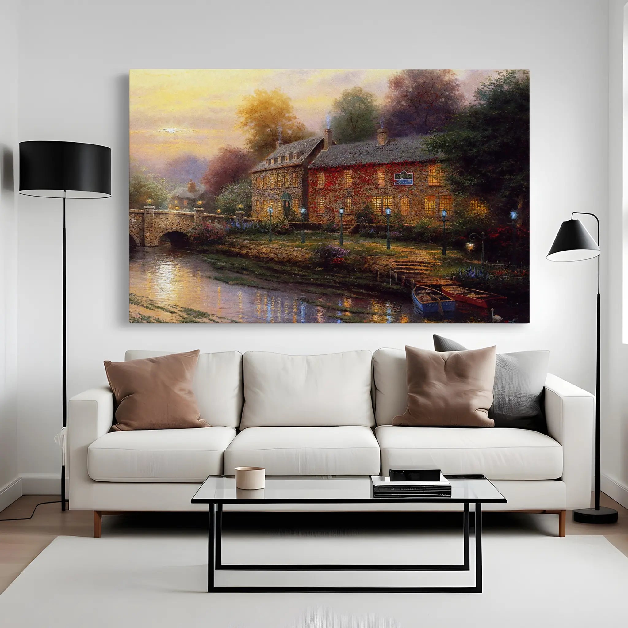 Landscape Canvas Wall Art WAD078-L 90 x 60 cm / Stretched on hidden frame