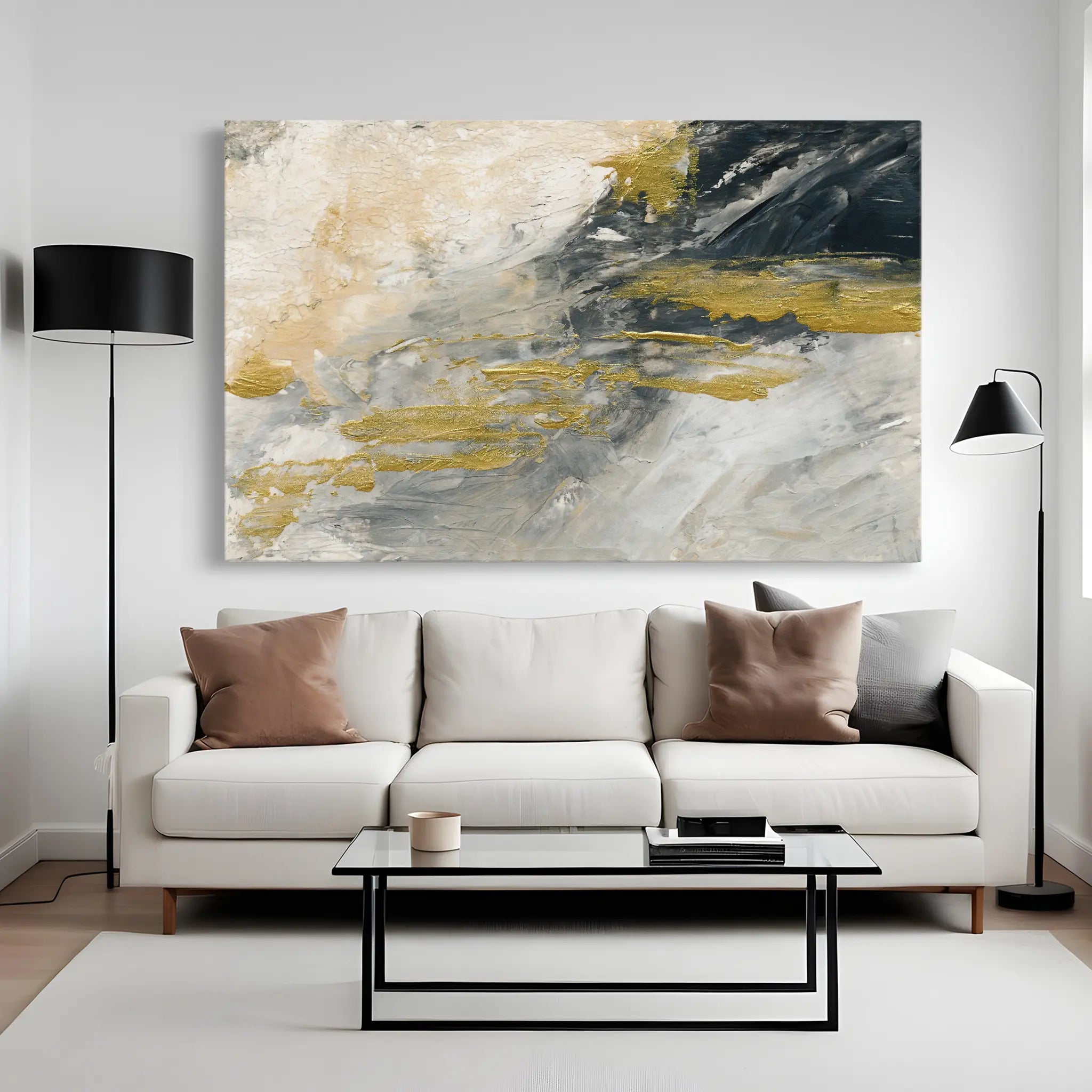 Abstract Canvas Wall Art WAD079-A 90 x 60 cm / Stretched on hidden frame