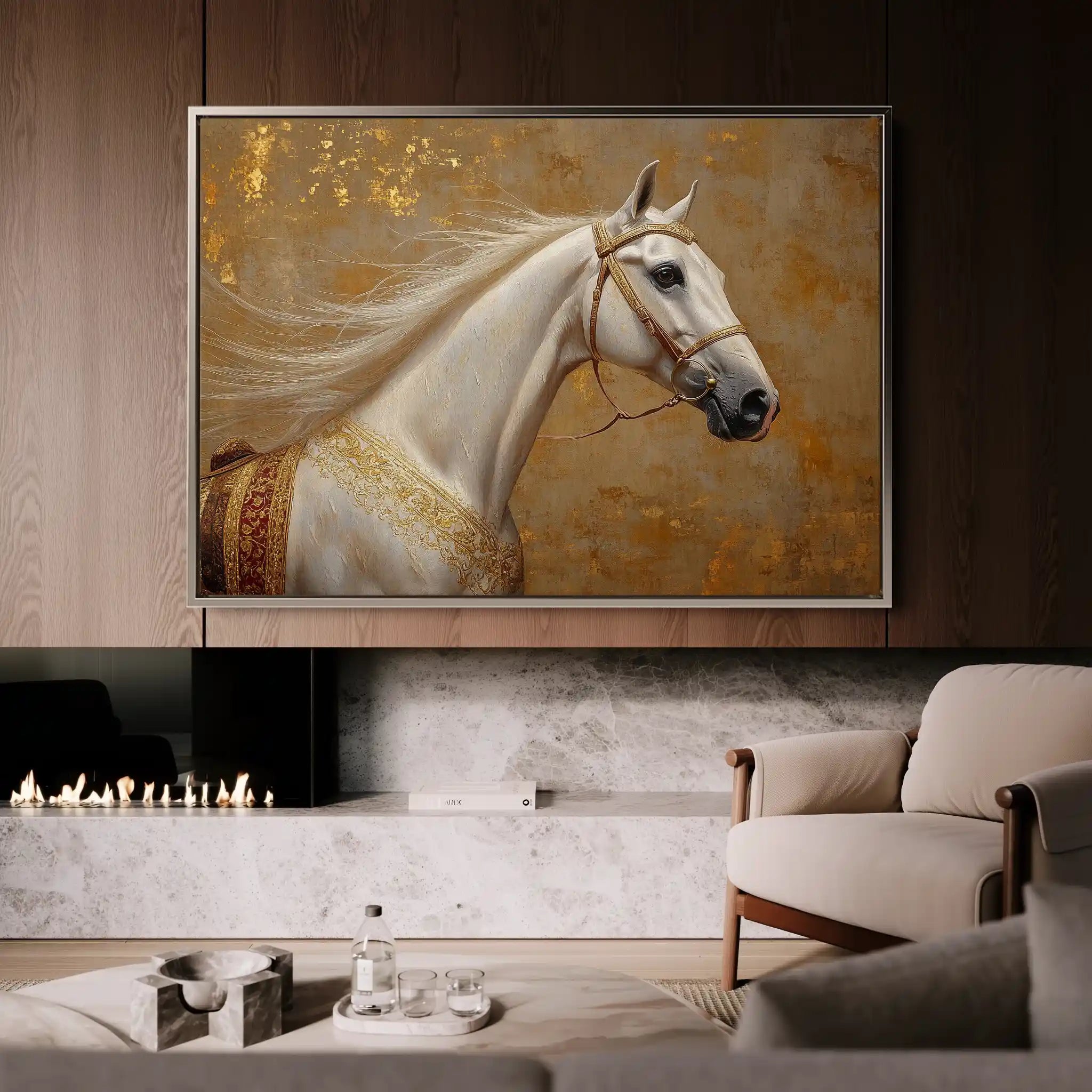 Horses 079 Canvas Art 90 x 60 cm / Stretched on hidden frame