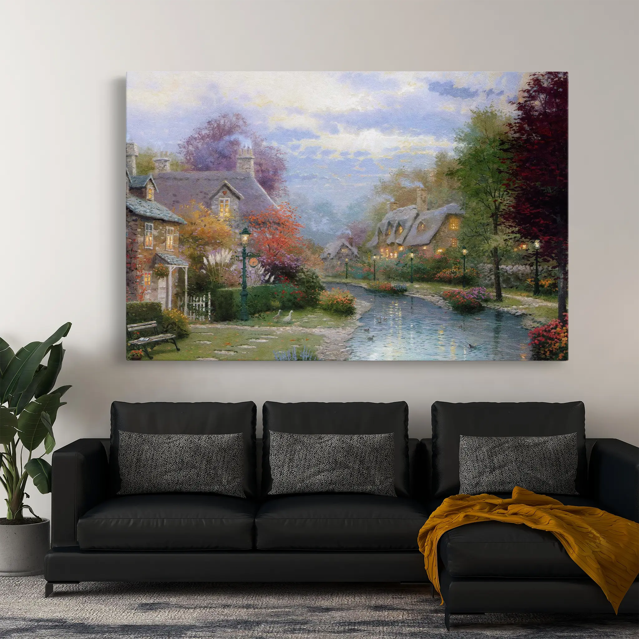 Landscape Canvas Wall Art WAD079-L 90 x 60 cm / Stretched on hidden frame