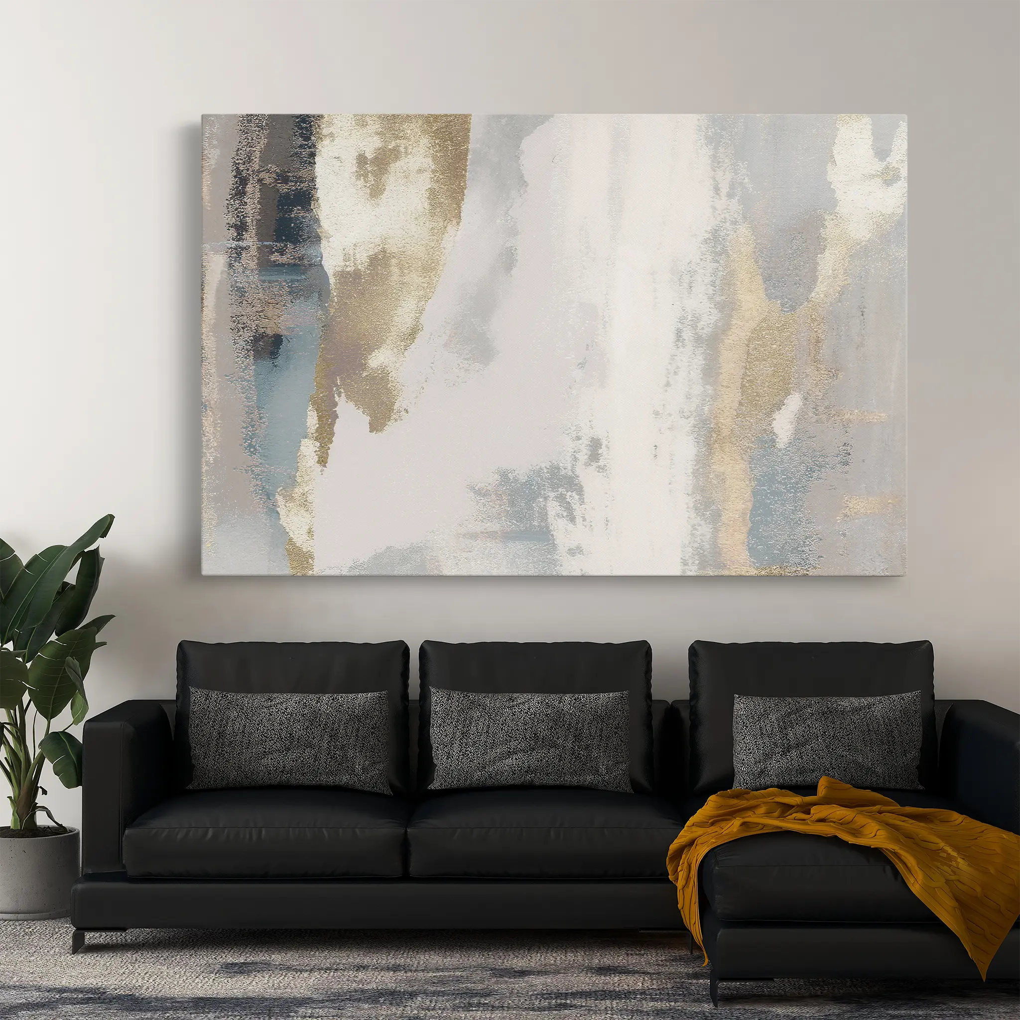 Abstract Canvas Wall Art WAD080-A 90 x 60 cm / Stretched on hidden frame