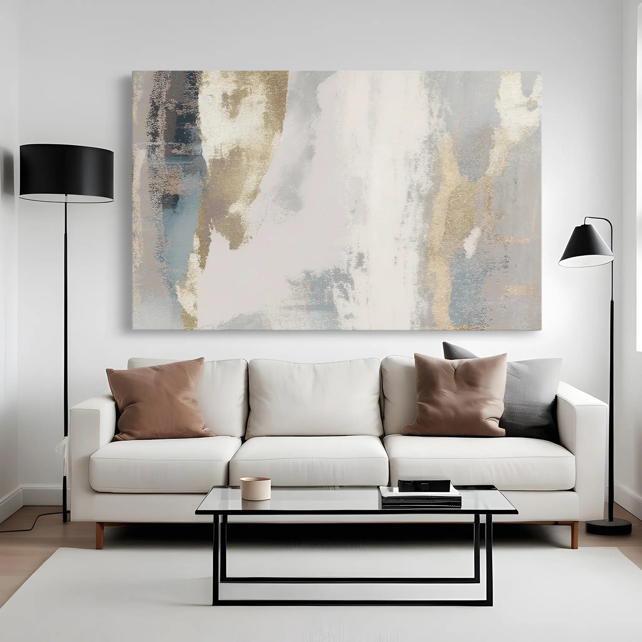 Abstract Canvas Wall Art WAD080-A 90 x 60 cm / Stretched on hidden frame