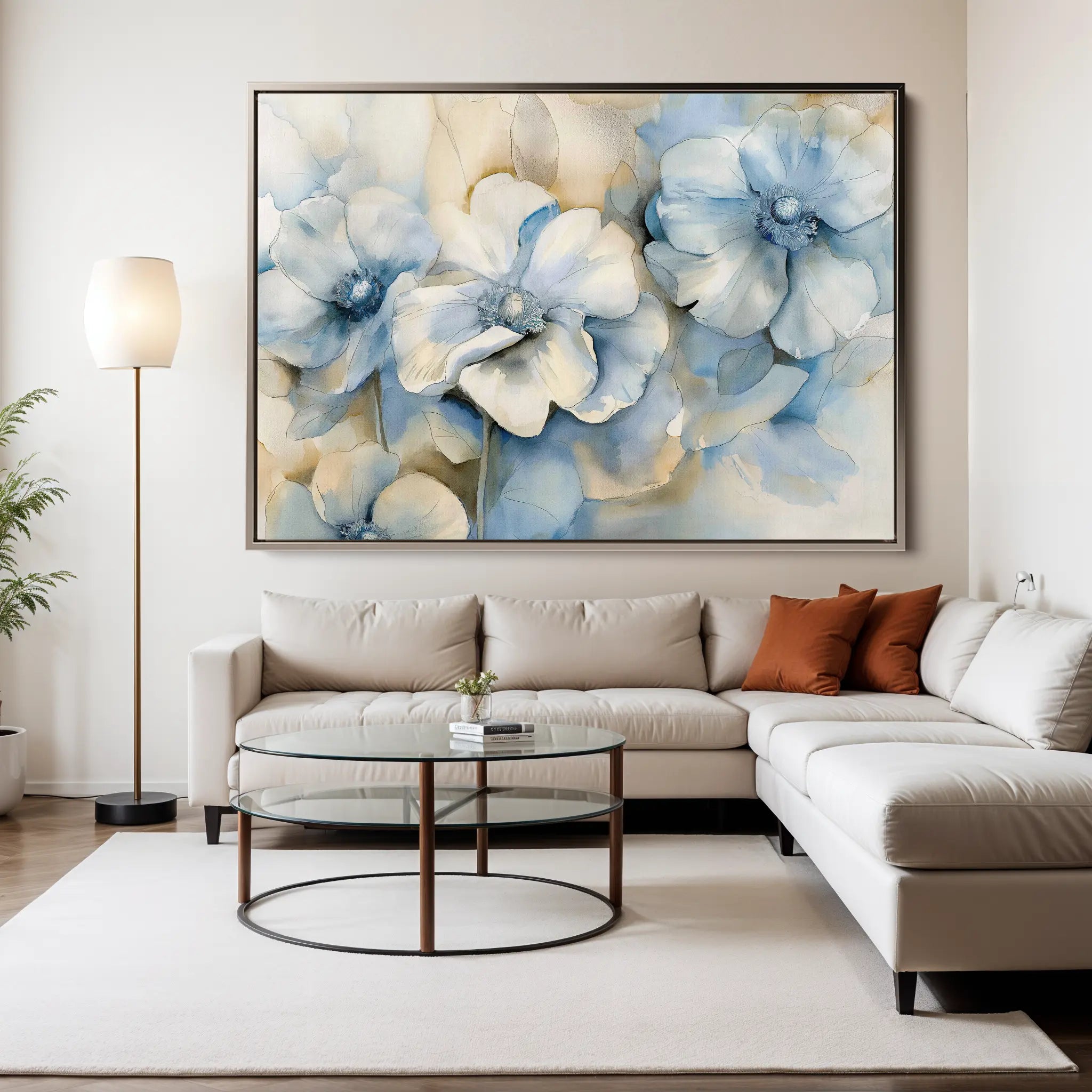 Floral Canvas Wall Art WAD080-F 90 x 60 cm / Stretched on hidden frame