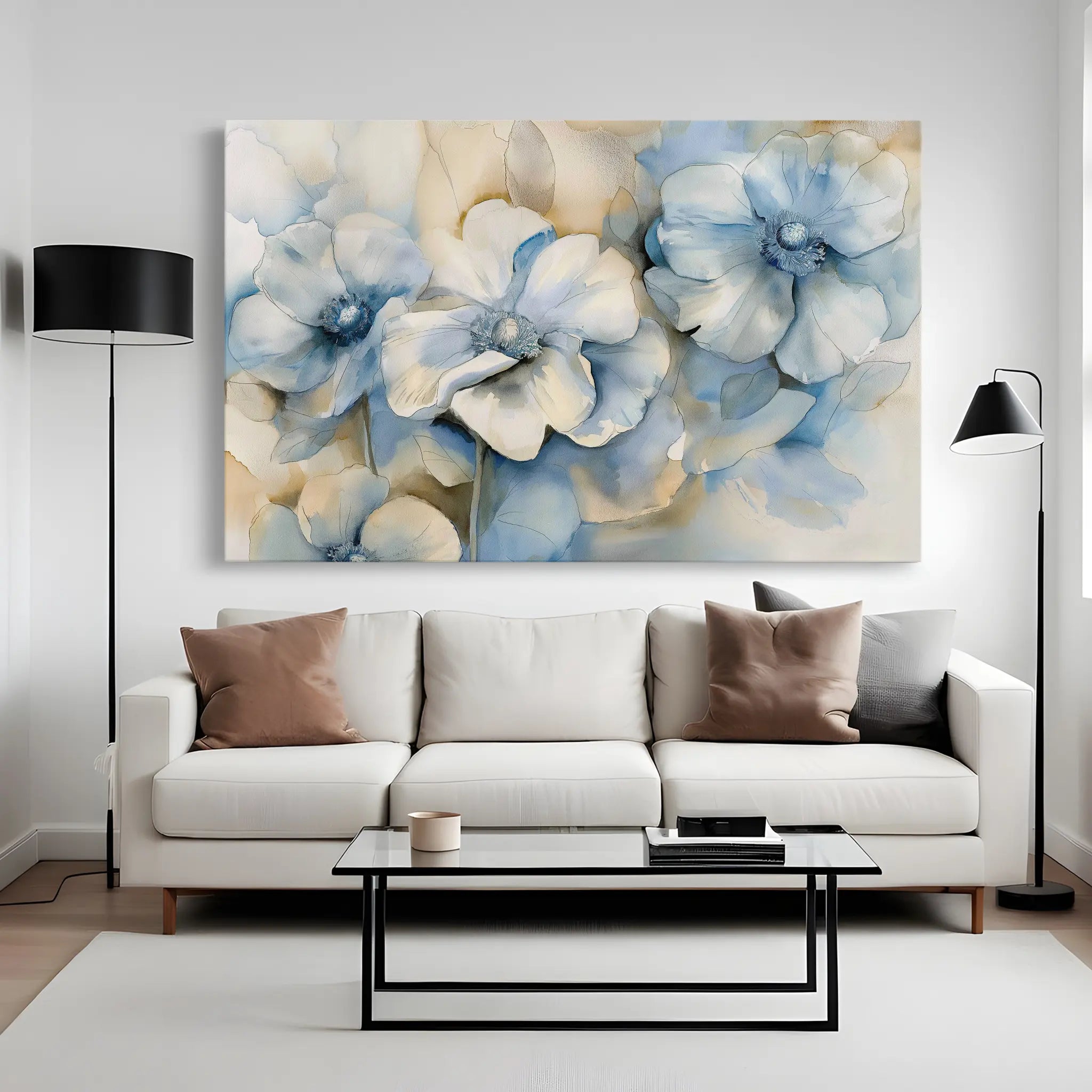 Floral Canvas Wall Art WAD080-F 90 x 60 cm / Stretched on hidden frame