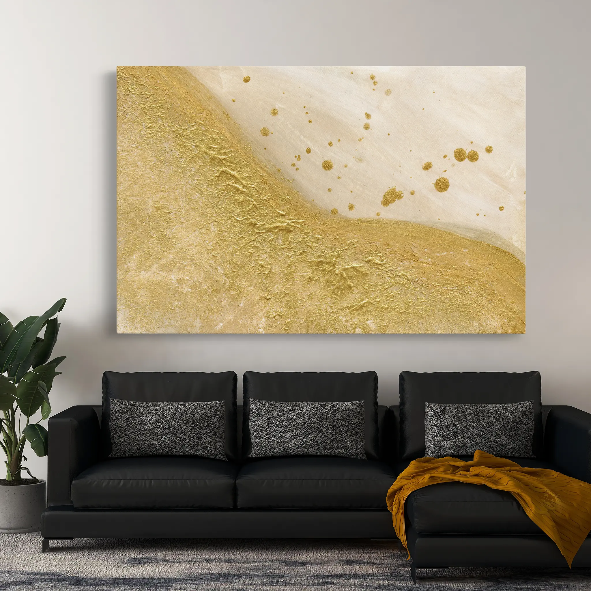 Abstract Canvas Wall Art WAD081-A 90 x 60 cm / Stretched on hidden frame