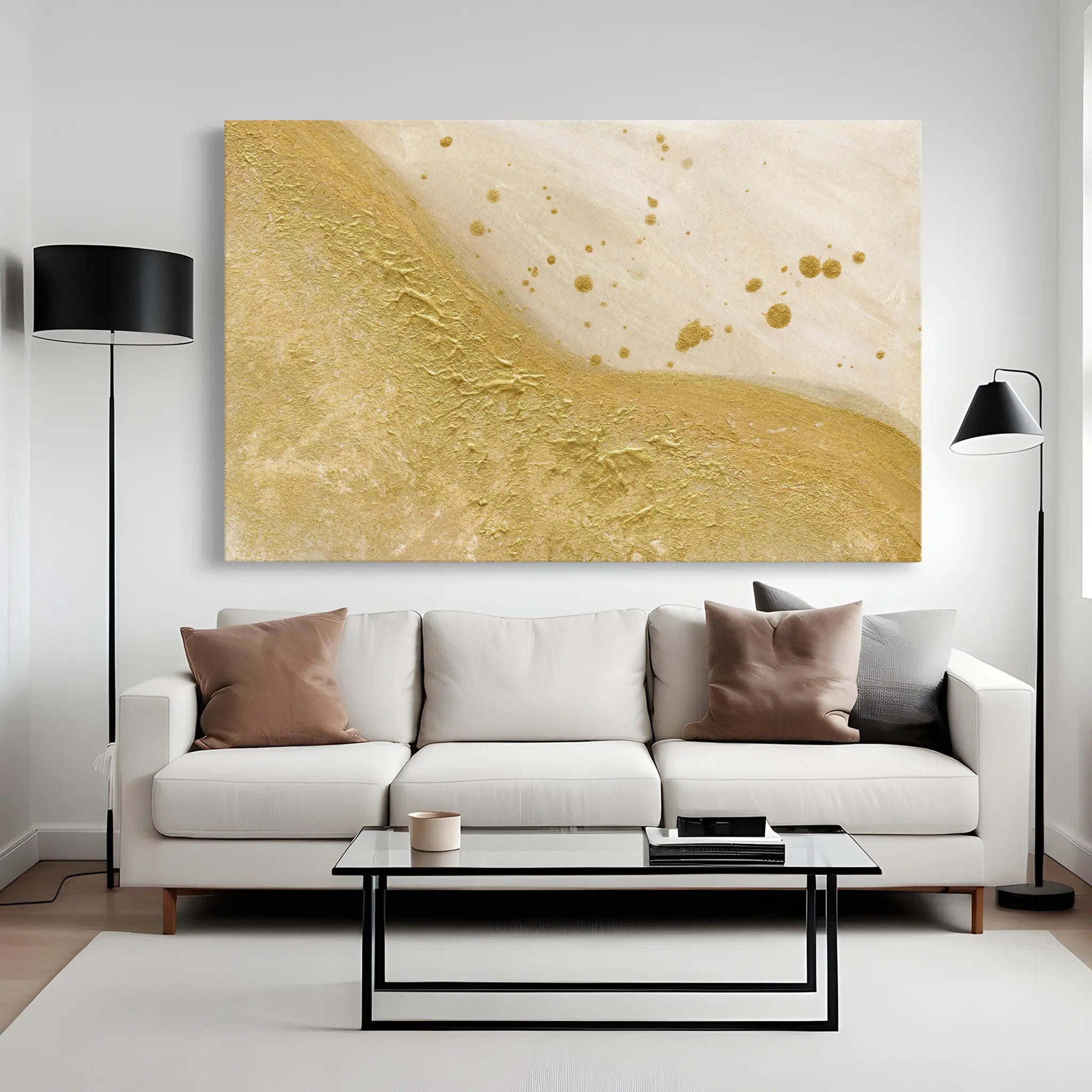 Abstract Canvas Wall Art WAD081-A 90 x 60 cm / Stretched on hidden frame