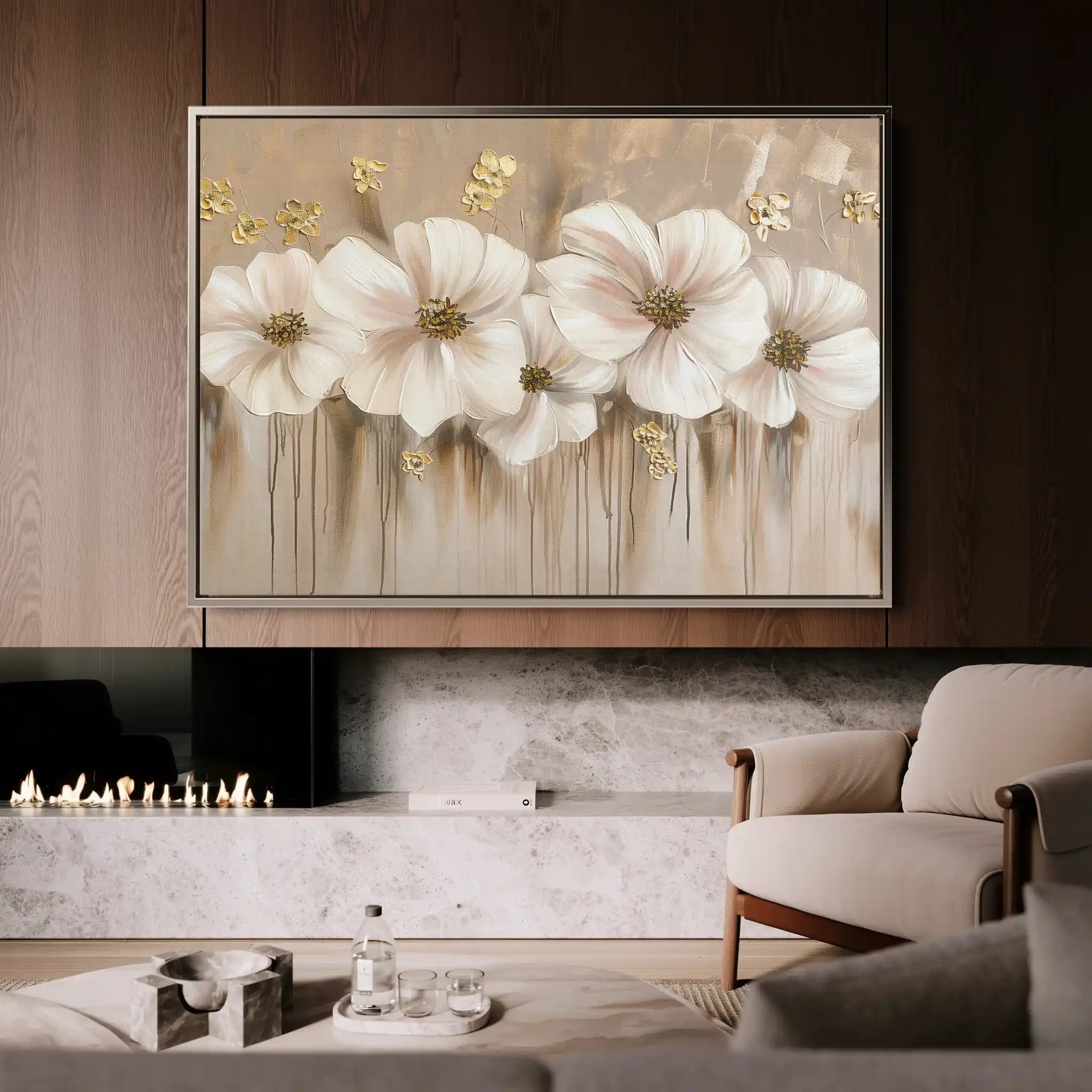 Floral Canvas Wall Art WAD081-F 90 x 60 cm / Stretched on hidden frame