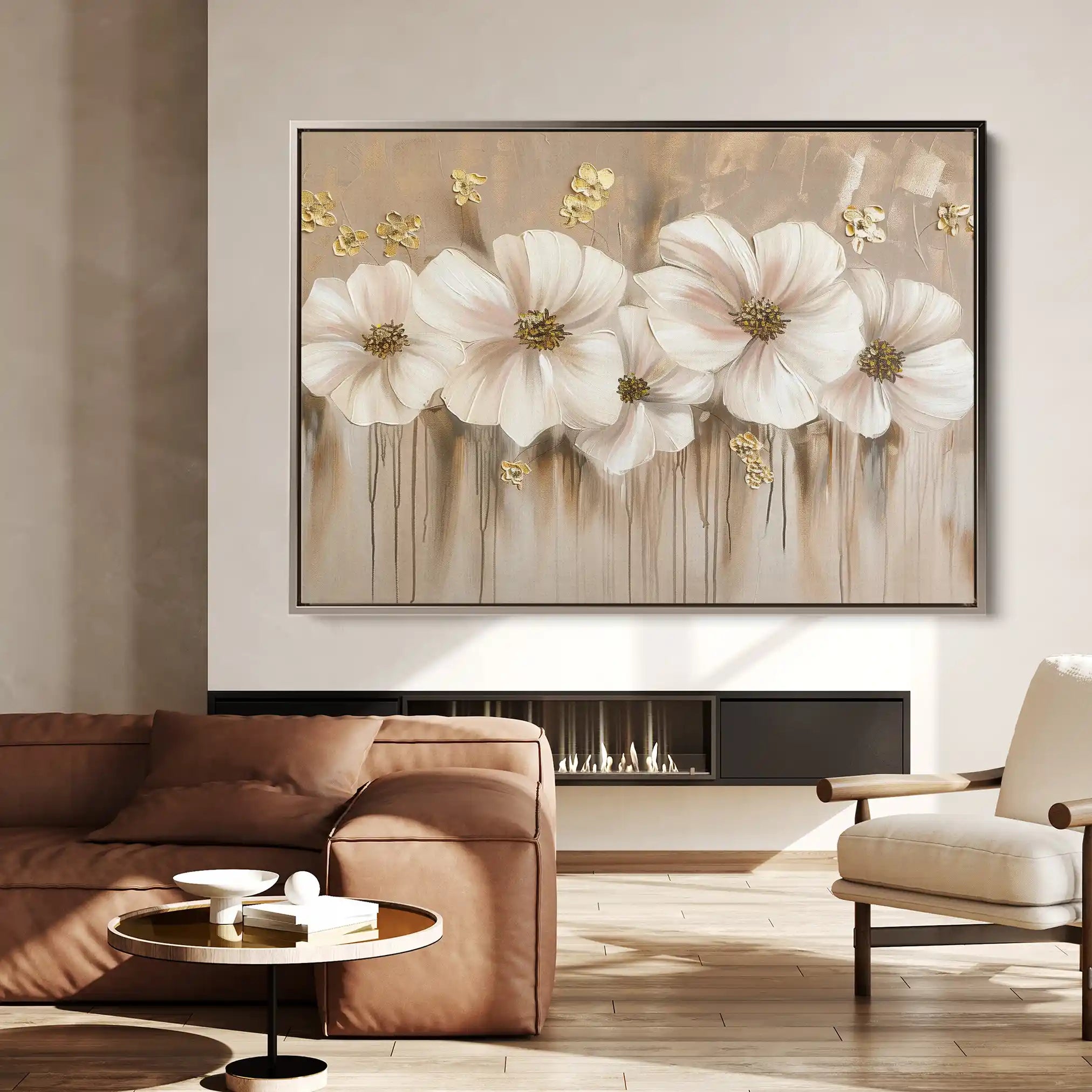 Floral Canvas Wall Art WAD081-F 90 x 60 cm / Stretched on hidden frame