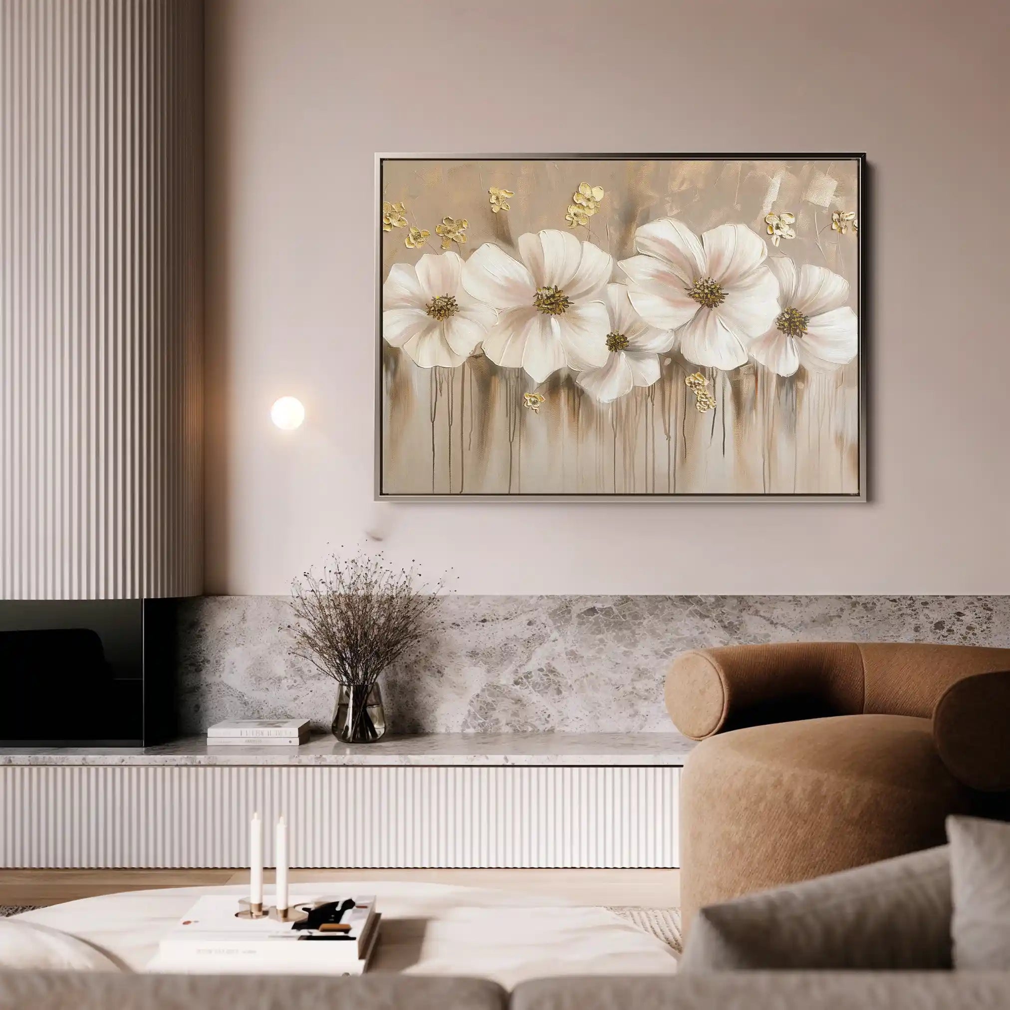 Floral Canvas Wall Art WAD081-F 90 x 60 cm / Stretched on hidden frame