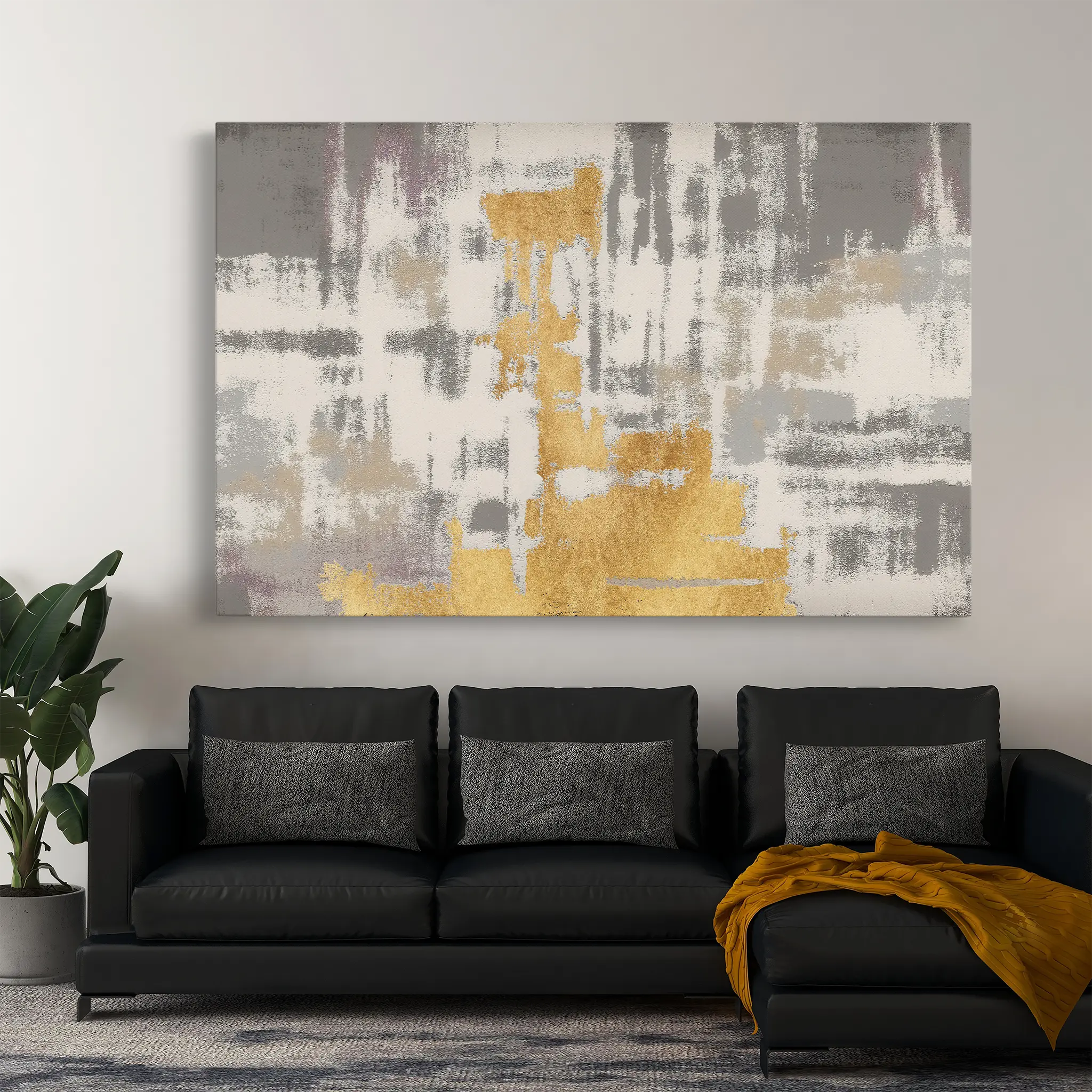 Abstract Canvas Wall Art WAD082-A 90 x 60 cm / Stretched on hidden frame