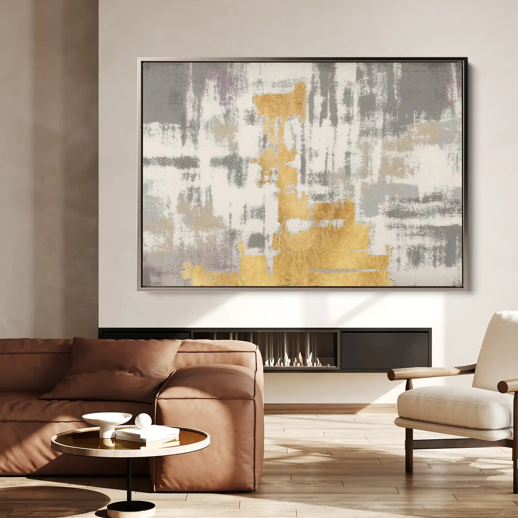 Abstract Canvas Wall Art WAD082-A 90 x 60 cm / Stretched on hidden frame