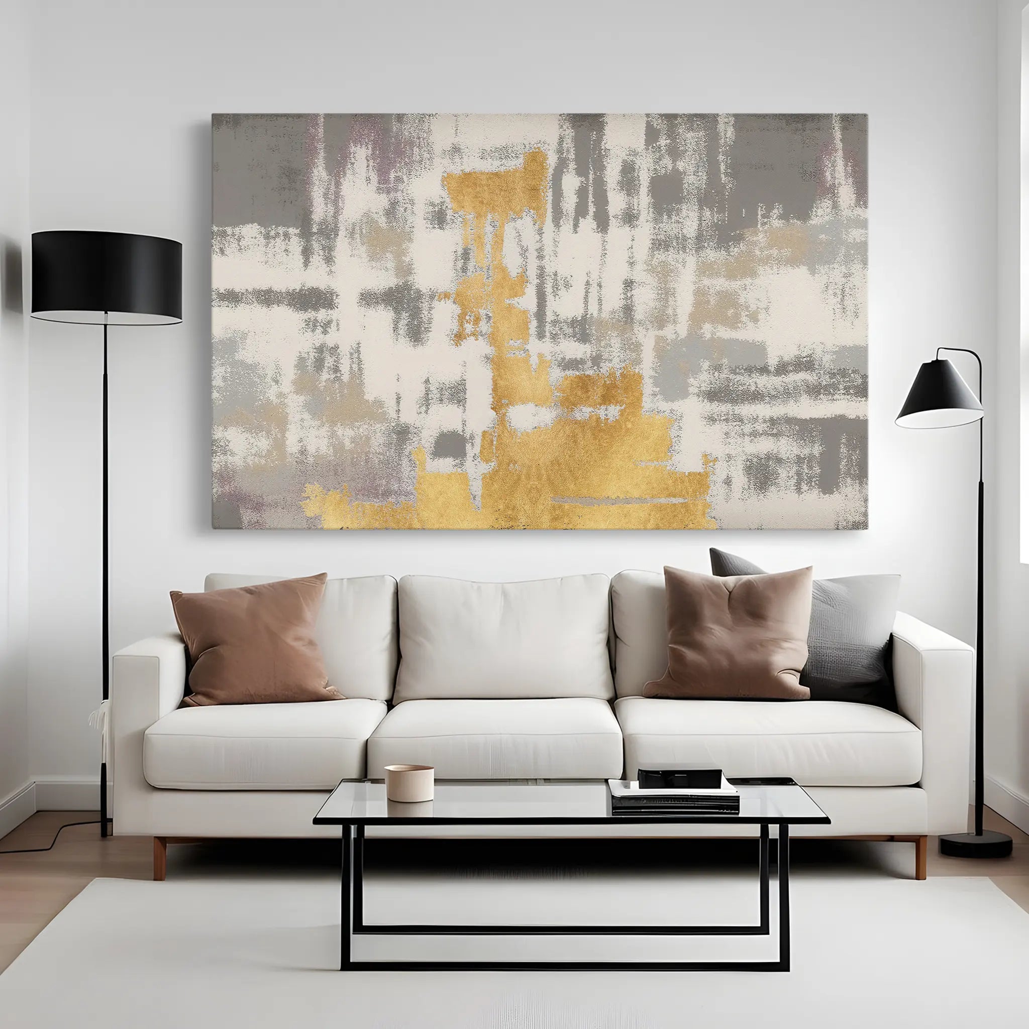 Abstract Canvas Wall Art WAD082-A 90 x 60 cm / Stretched on hidden frame