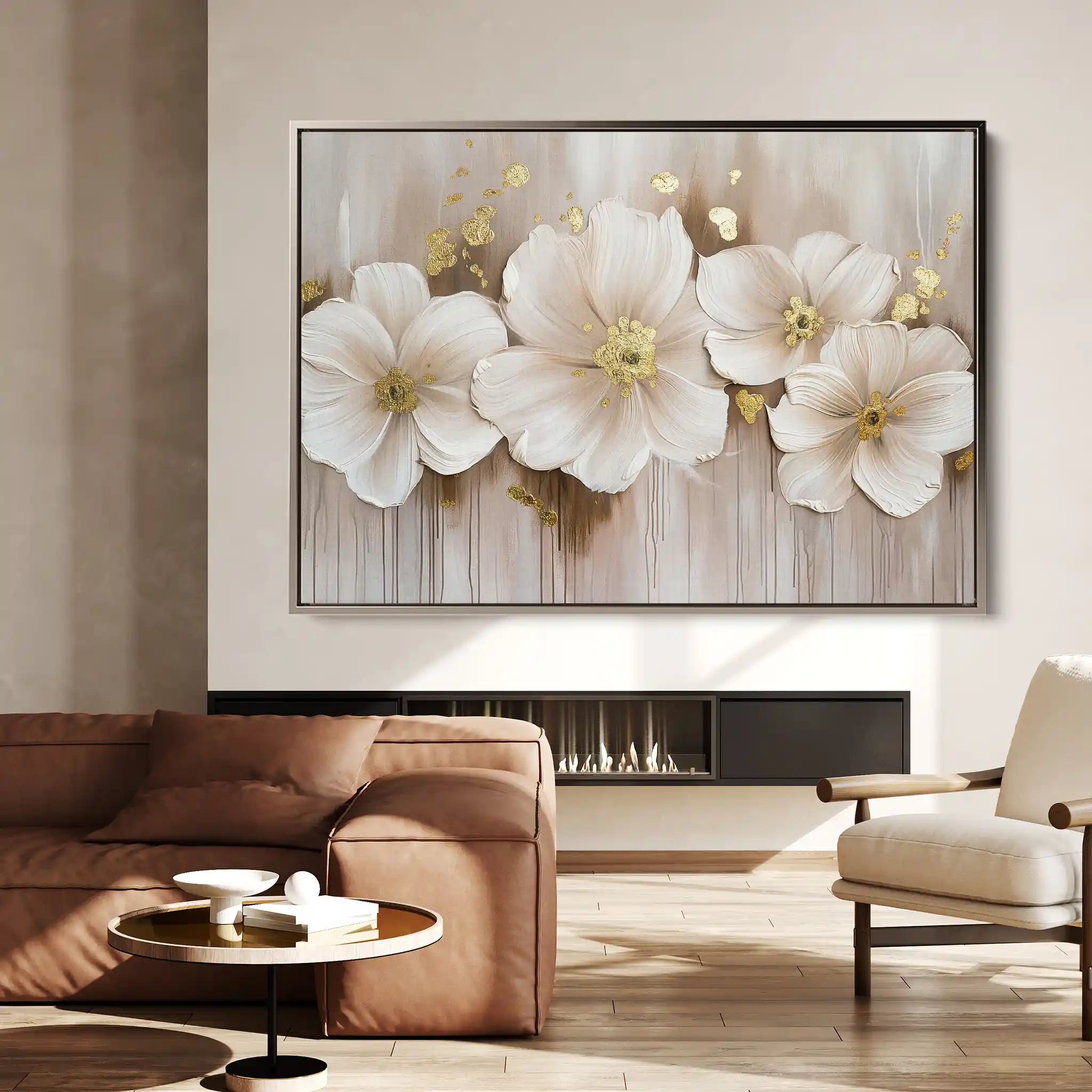 Floral Canvas Wall Art WAD082-F 90 x 60 cm / Stretched on hidden frame