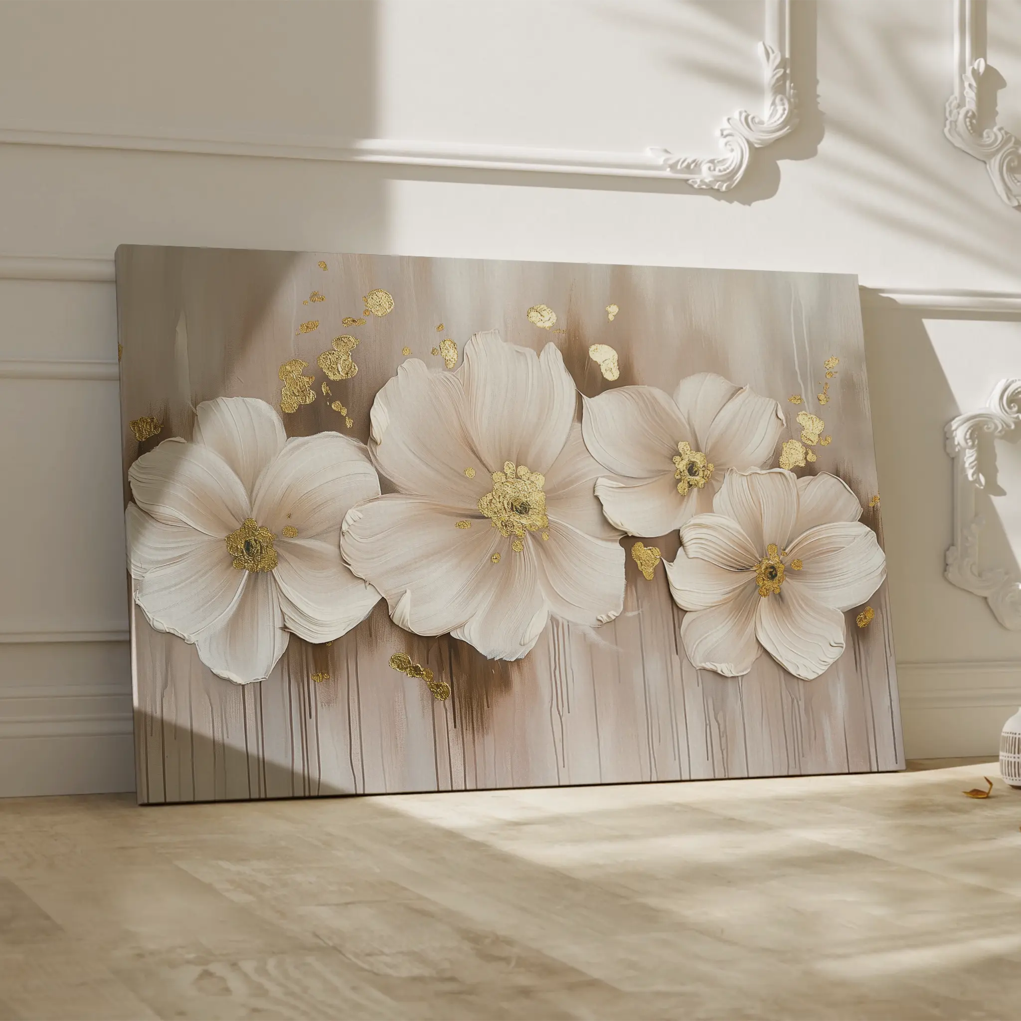 Floral Canvas Wall Art WAD082-F 90 x 60 cm / Stretched on hidden frame