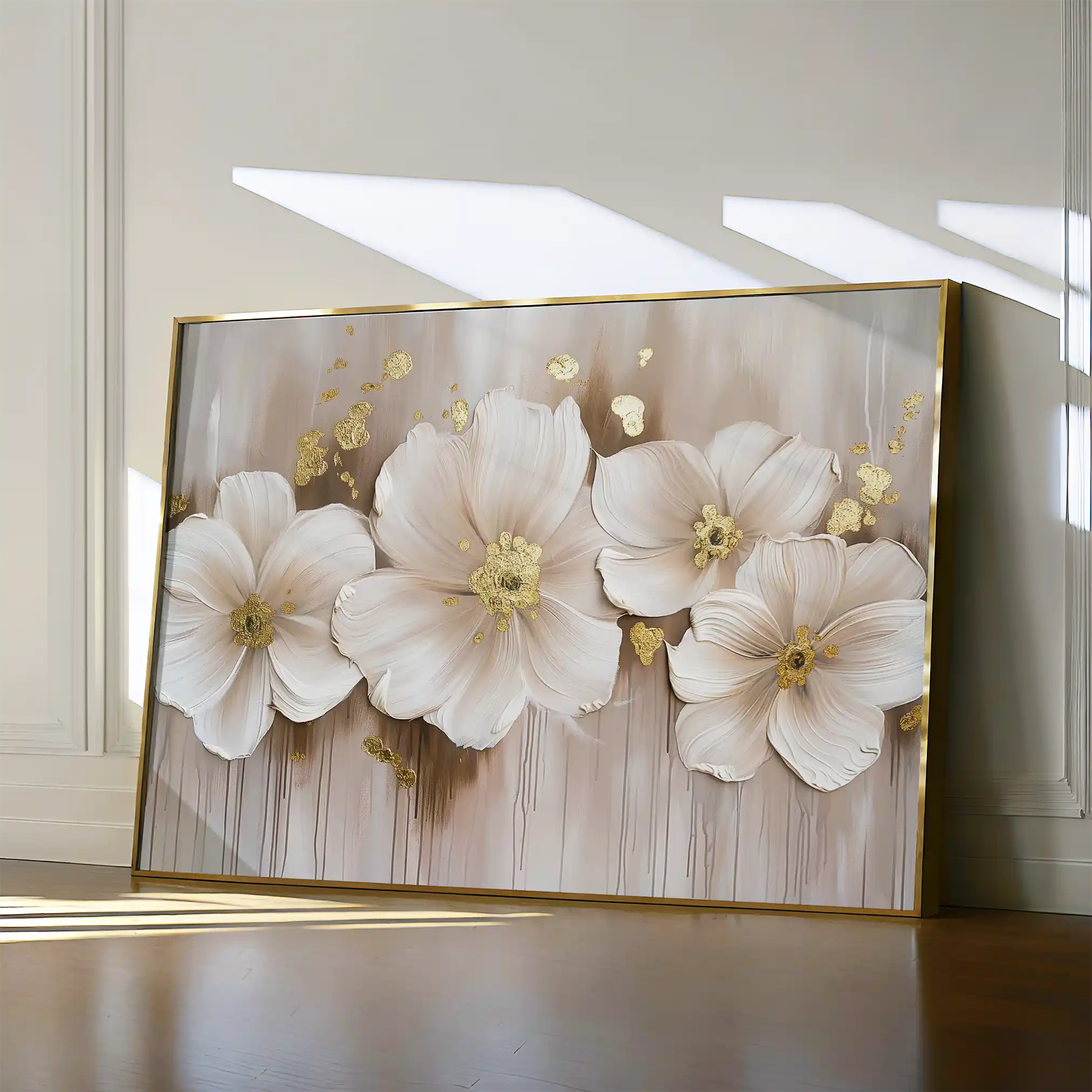 Floral Canvas Wall Art WAD082-F 90 x 60 cm / Stretched on hidden frame