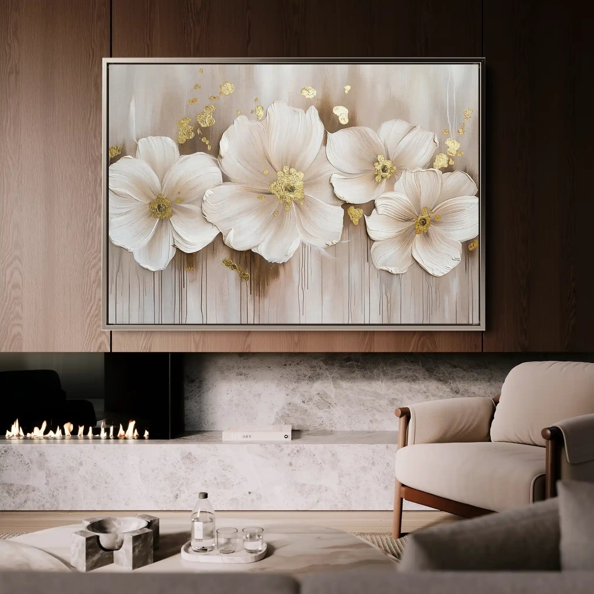 Floral Canvas Wall Art WAD082-F 90 x 60 cm / Stretched on hidden frame