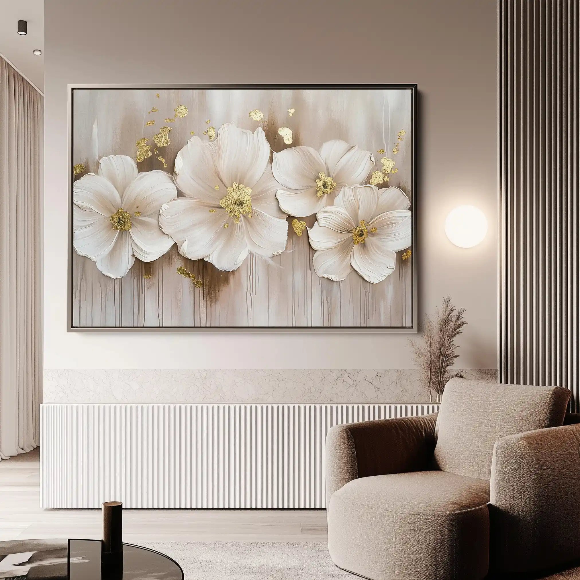 Floral Canvas Wall Art WAD082-F 90 x 60 cm / Stretched on hidden frame