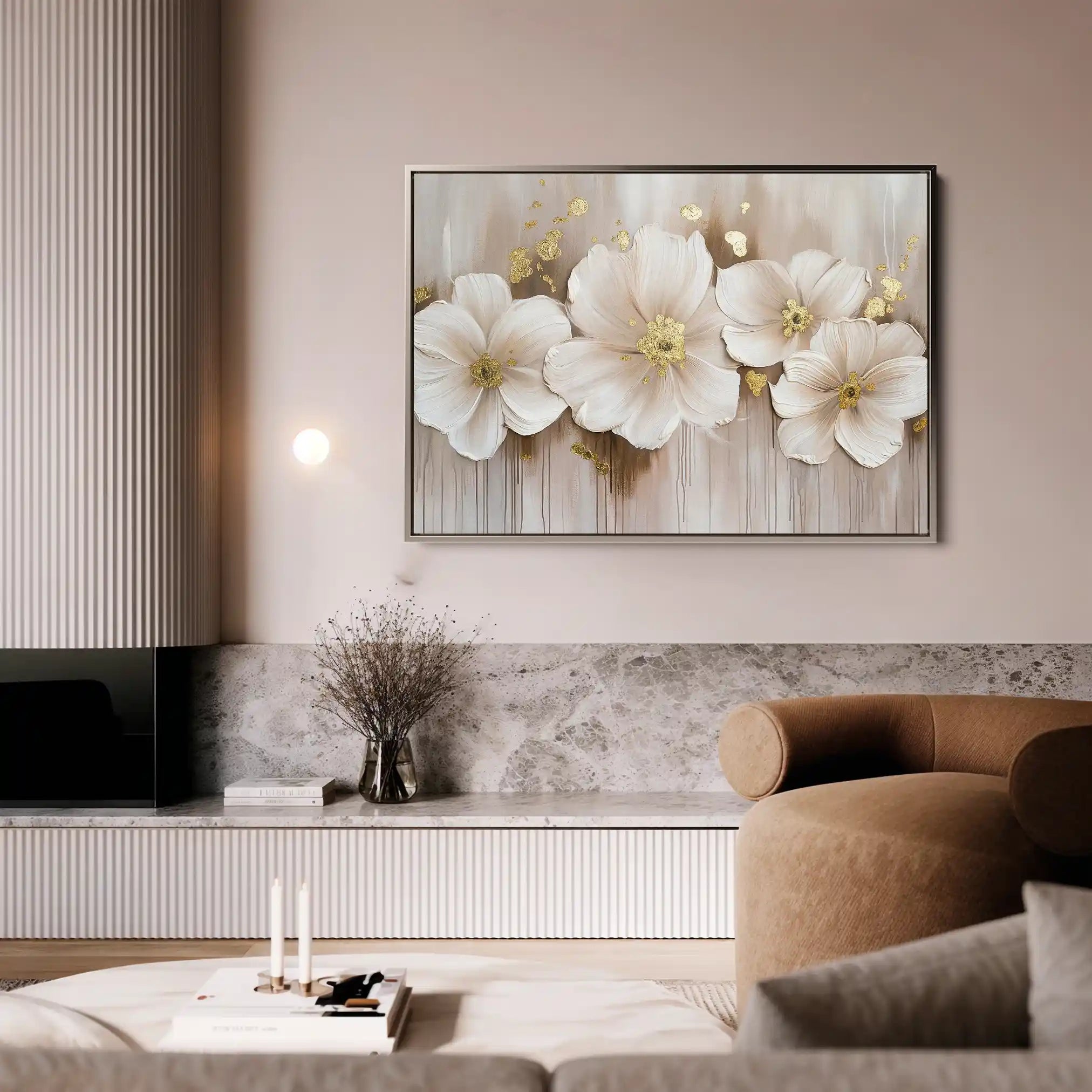 Floral Canvas Wall Art WAD082-F 90 x 60 cm / Stretched on hidden frame