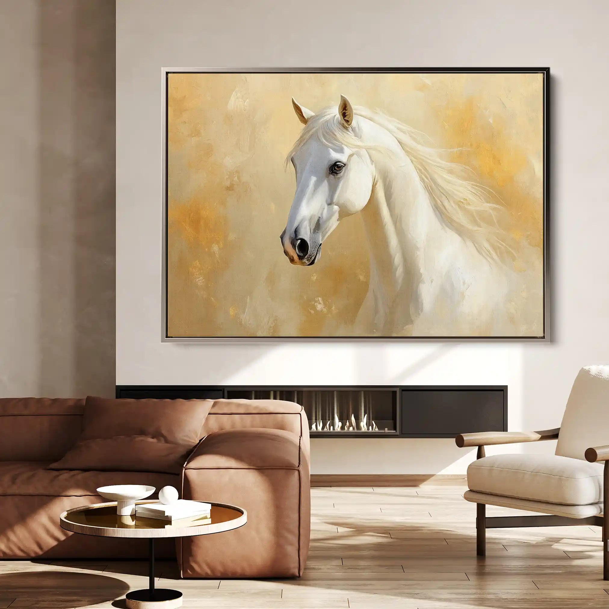 Horses 082 Canvas Art 90 x 60 cm / Stretched on hidden frame
