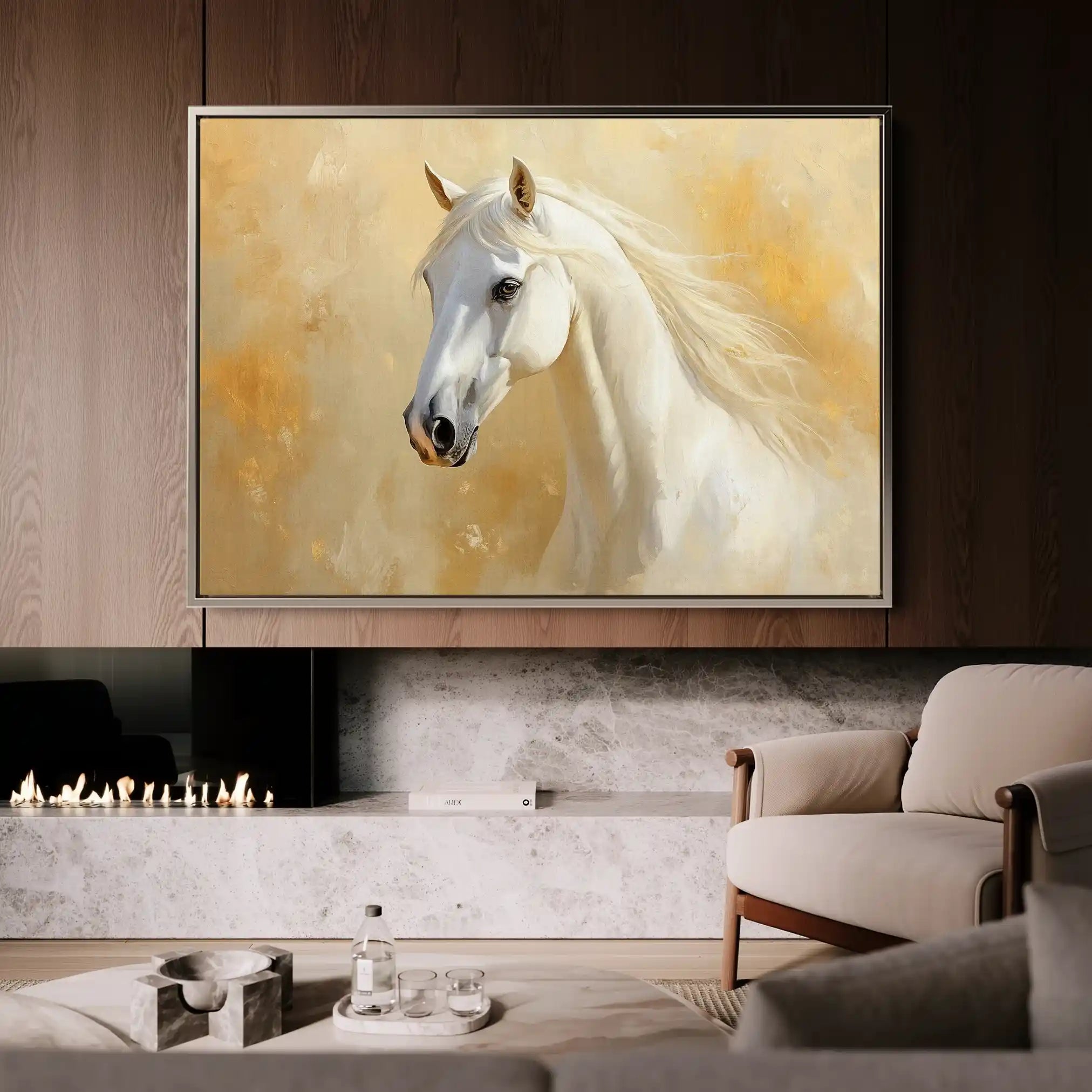 Horses 082 Canvas Art 90 x 60 cm / Stretched on hidden frame